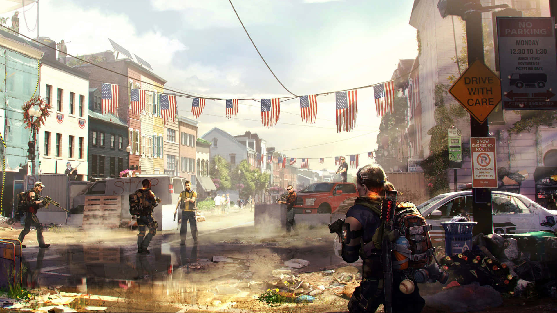 Journey Forth Into A Devastated Washington D.c. In The Division 2 4k Background