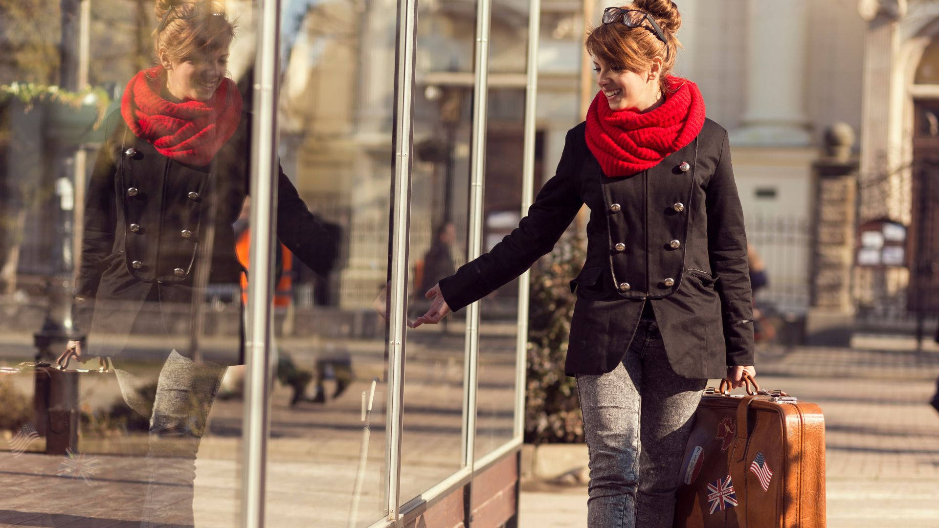 Journey Of A Girl Carrying Luggage