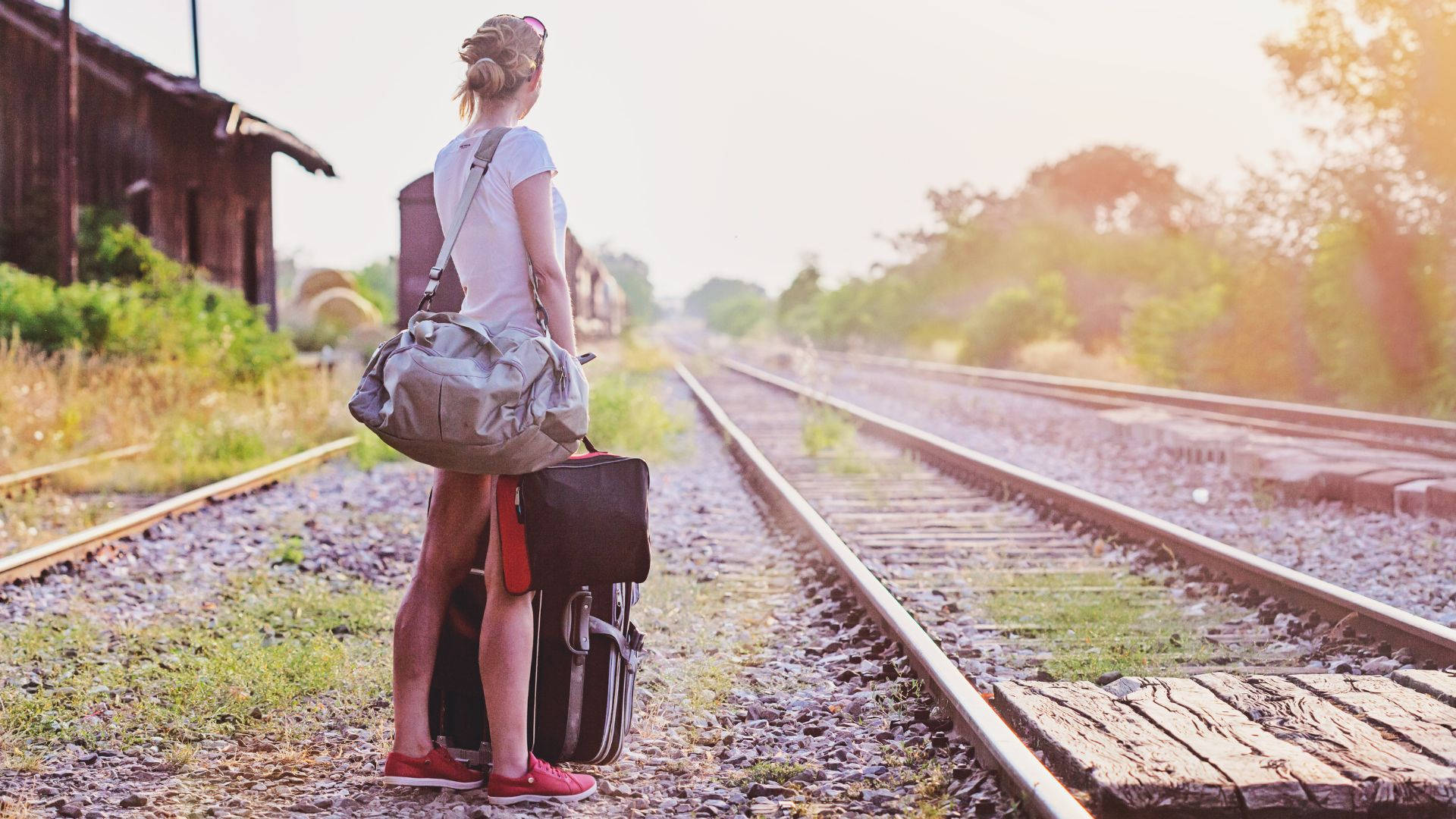 Journey Of A Woman Waiting For Train