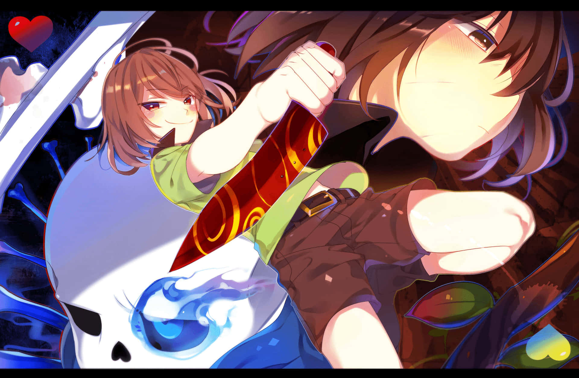 Journey Through The Underground With Frisk Background