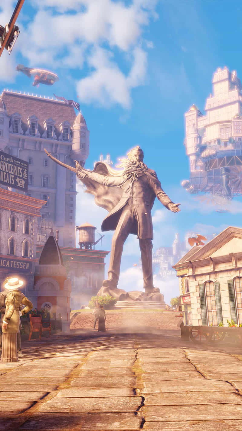 Journey To The Depths Of Rapture With Bioshock On Your Iphone Background