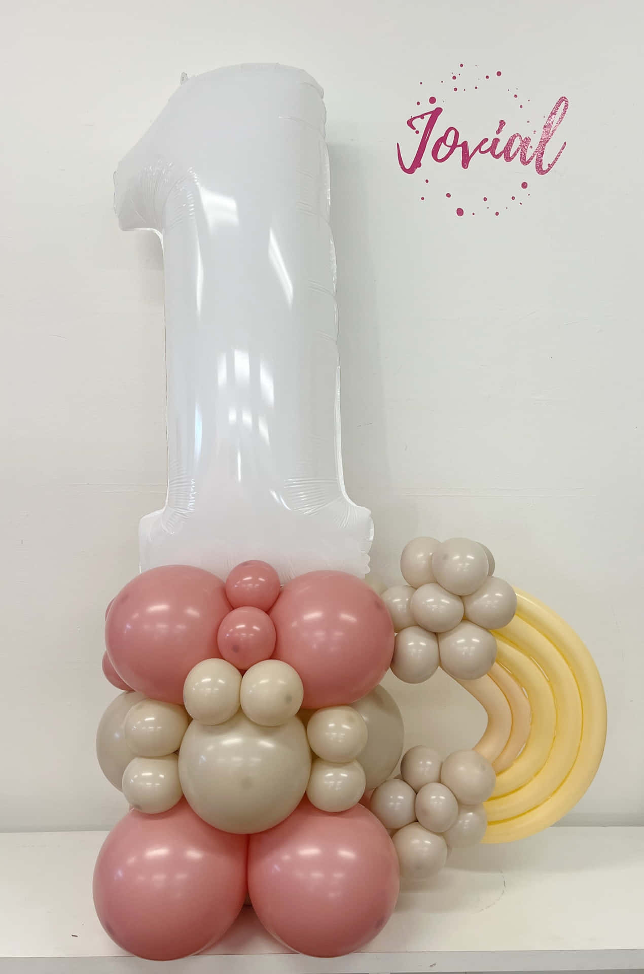 Jovial Balloon Birthday Arrangement Background