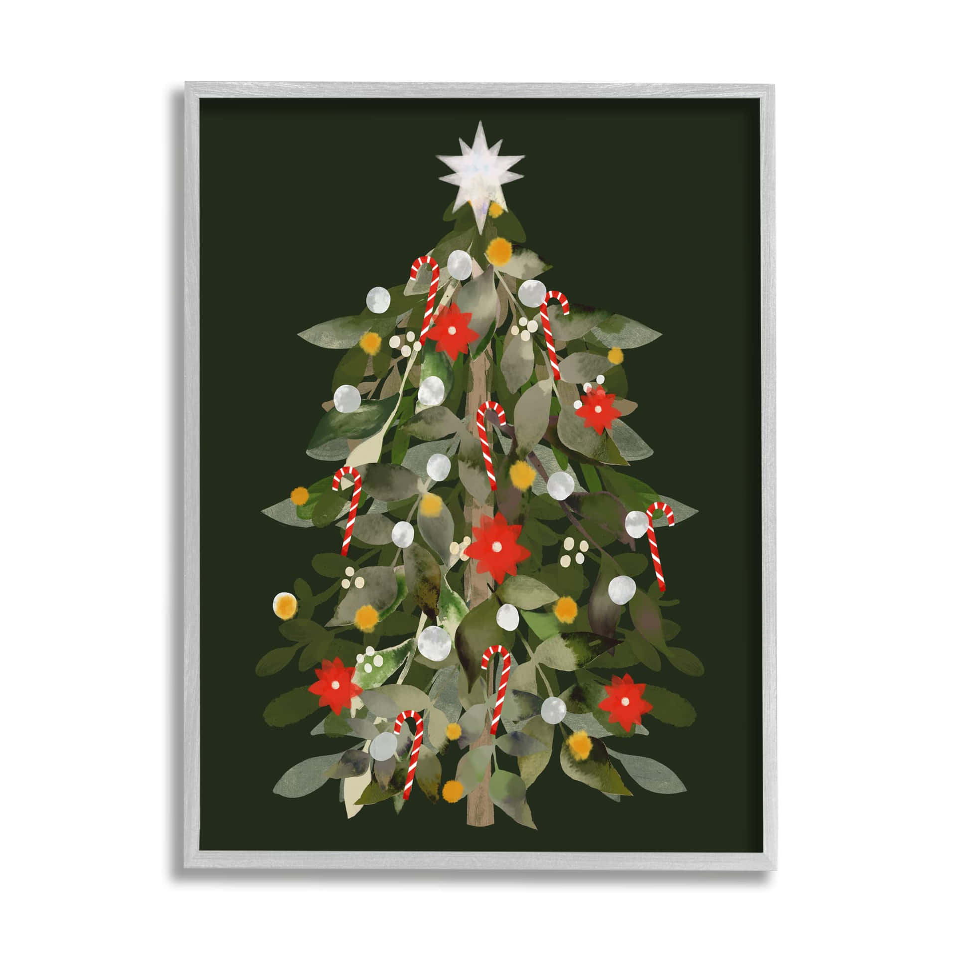 Jovial Christmas Tree Painting Background