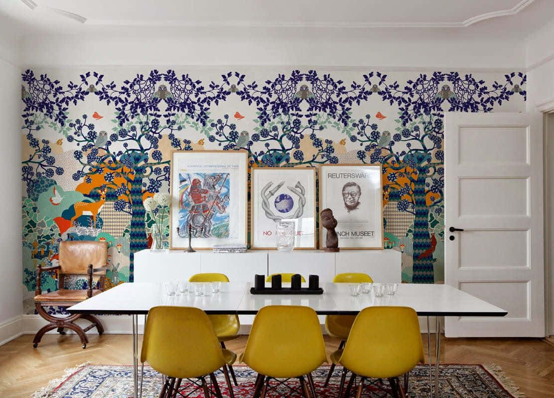 Jovial Interior Wall Art Background