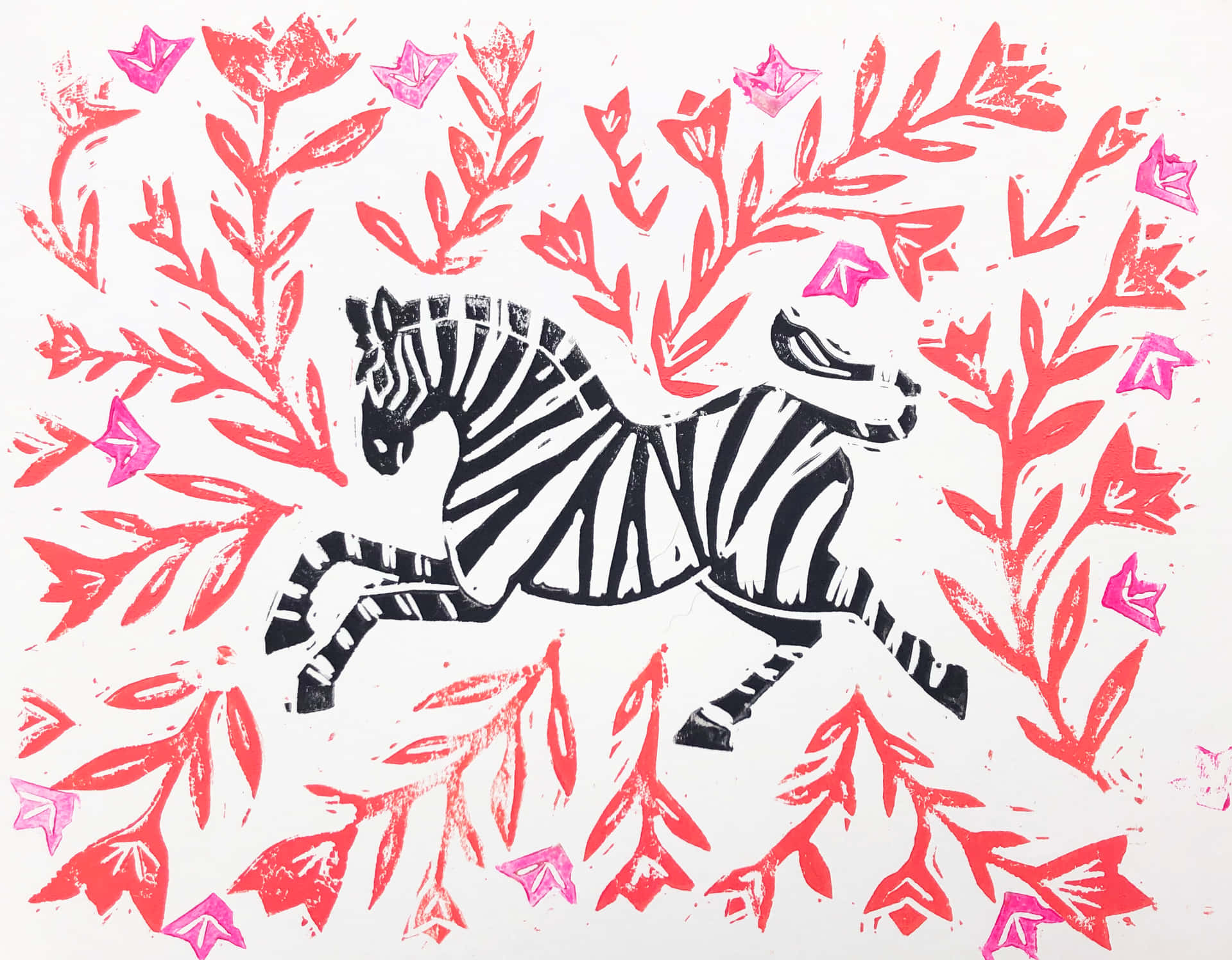 Jovial Zebra Print Background