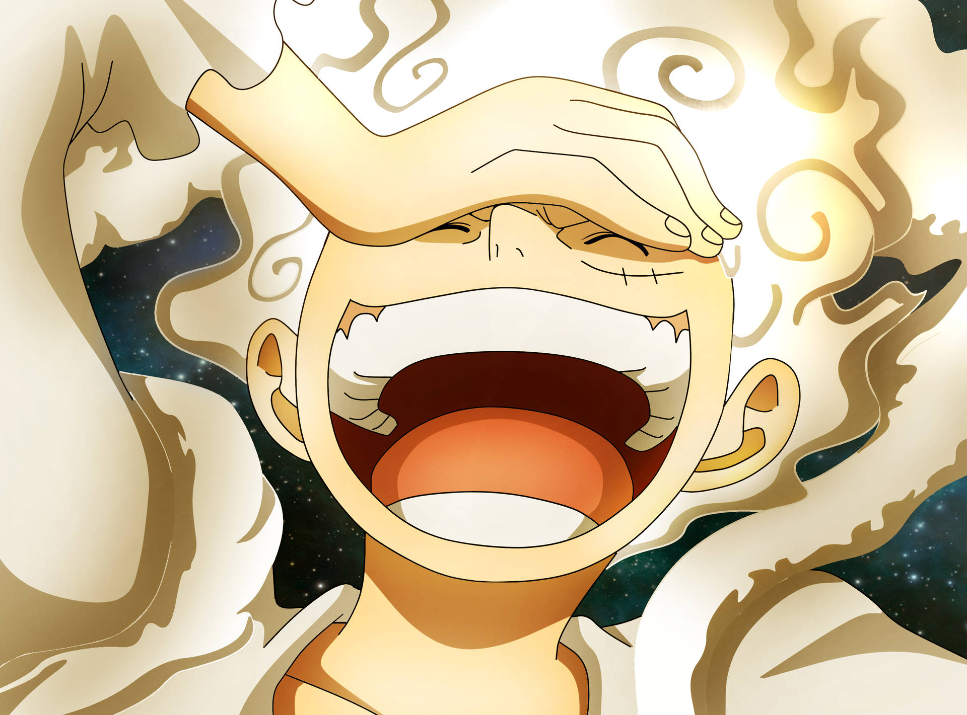 Joy Boy Luffy Laughing Background