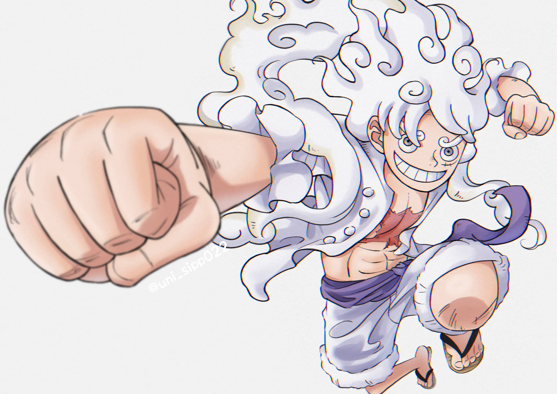 Joy Boy Luffy Punch Background