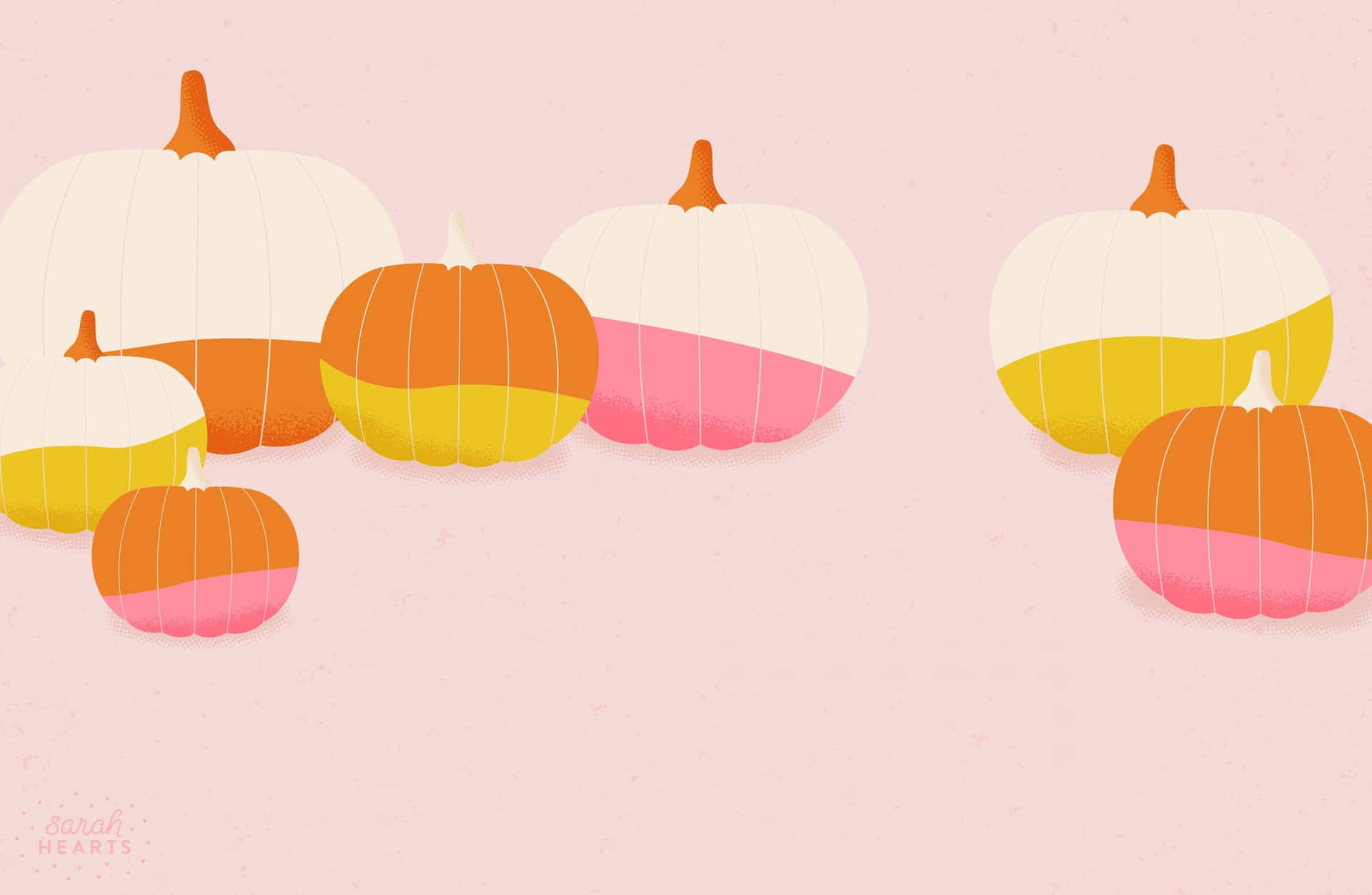 Joy Of Harvesting Season With A Sweet Looking Pink Pumpkin Background