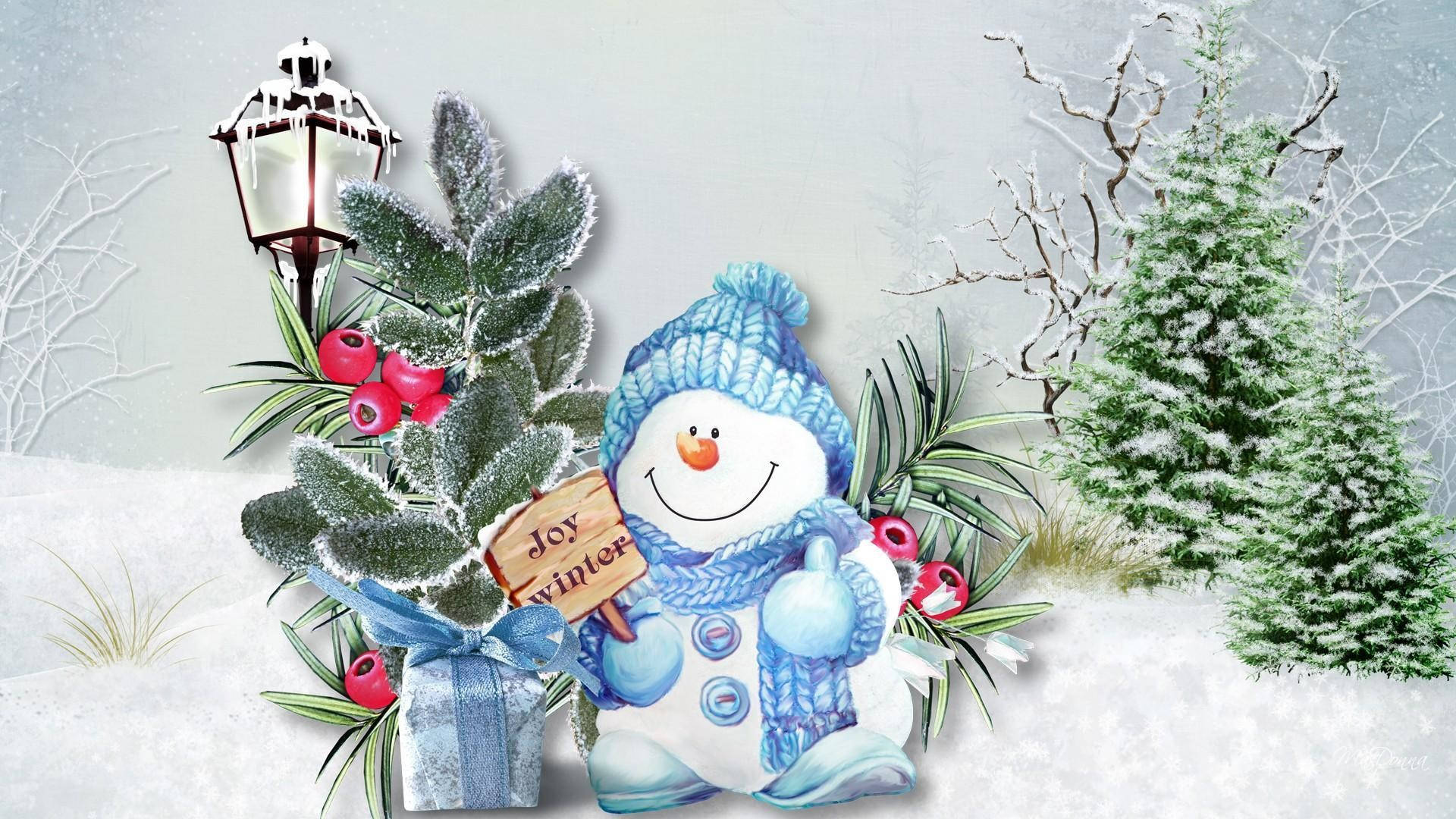 Joy Winter Snowman