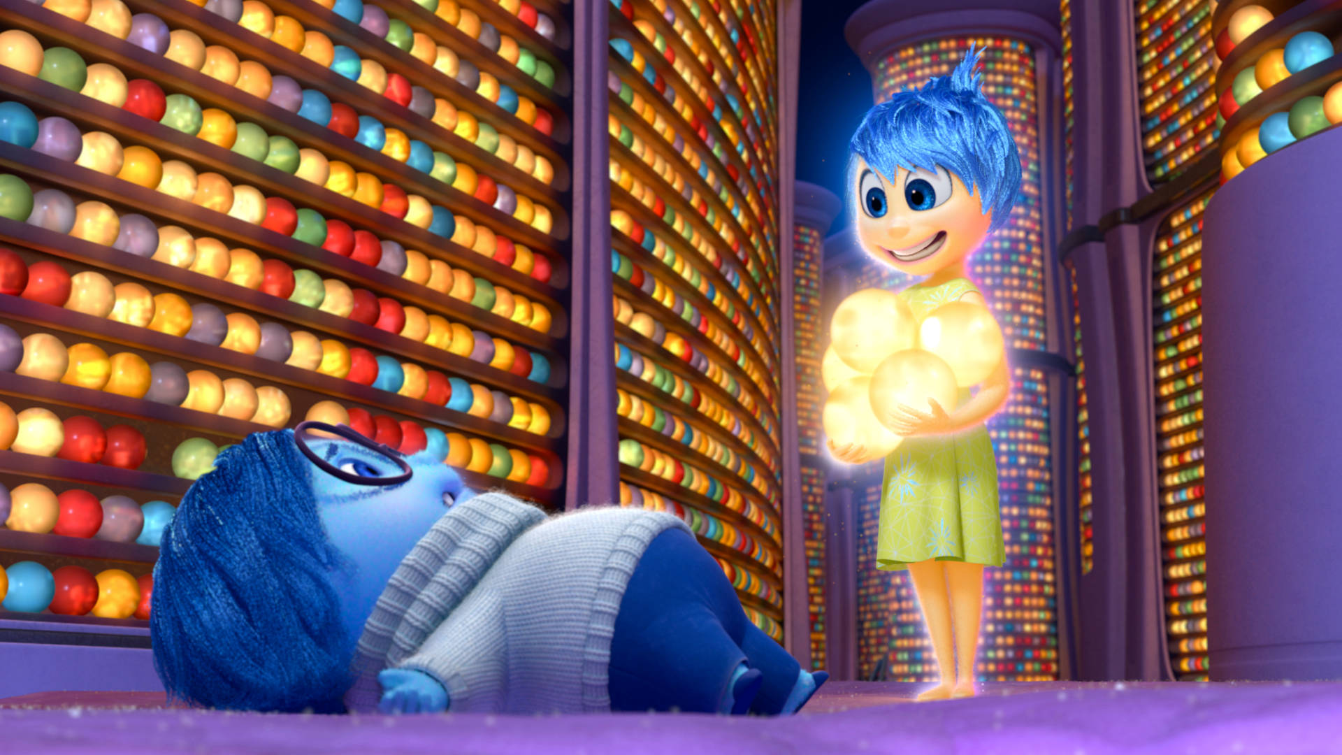 Joy With Sadness Inside Out Background