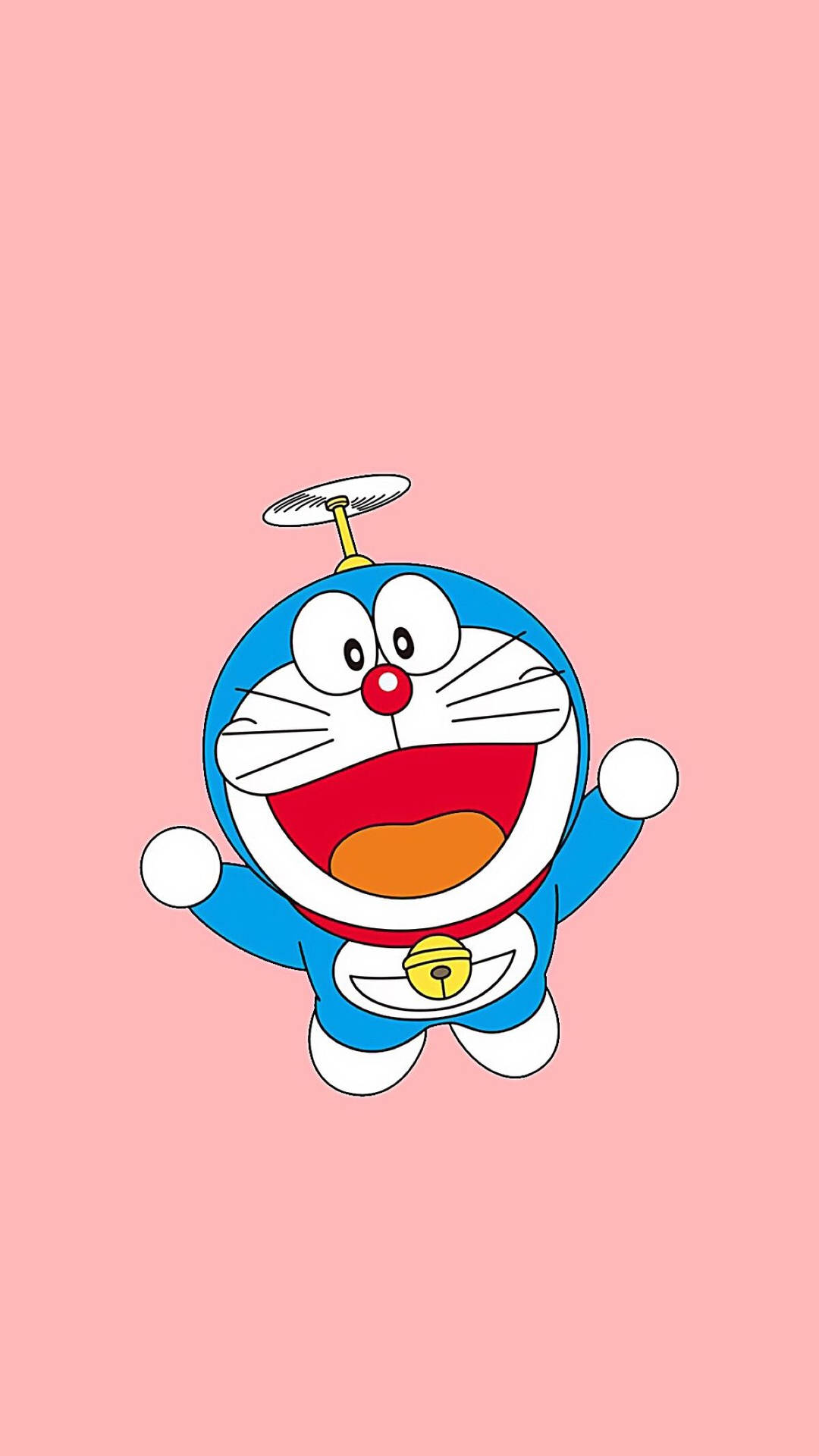 Joyful Flying Doraemon Iphone Background