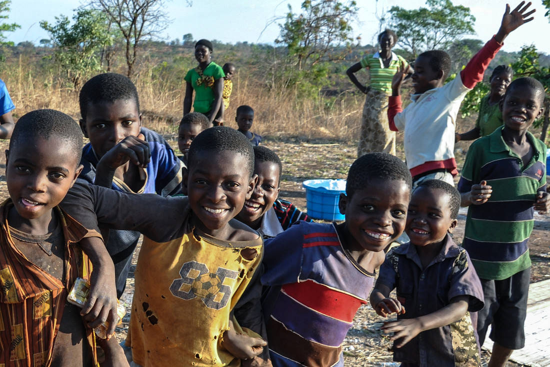 Joyful Malawian Children Background