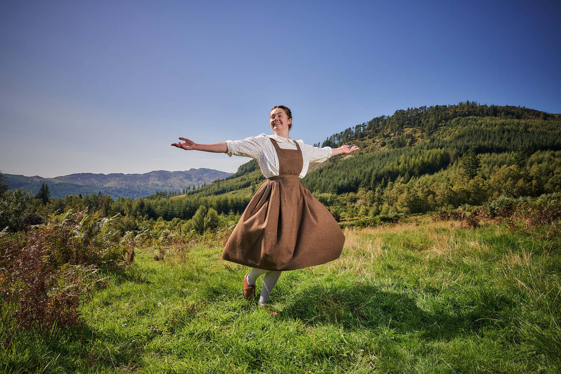 Joyful Meadow Twirl Background