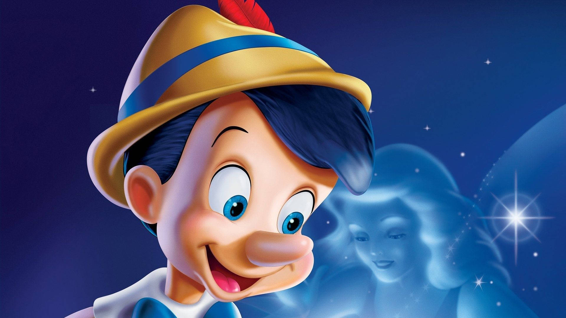 Joyful Pinocchio With A Big Smile Background