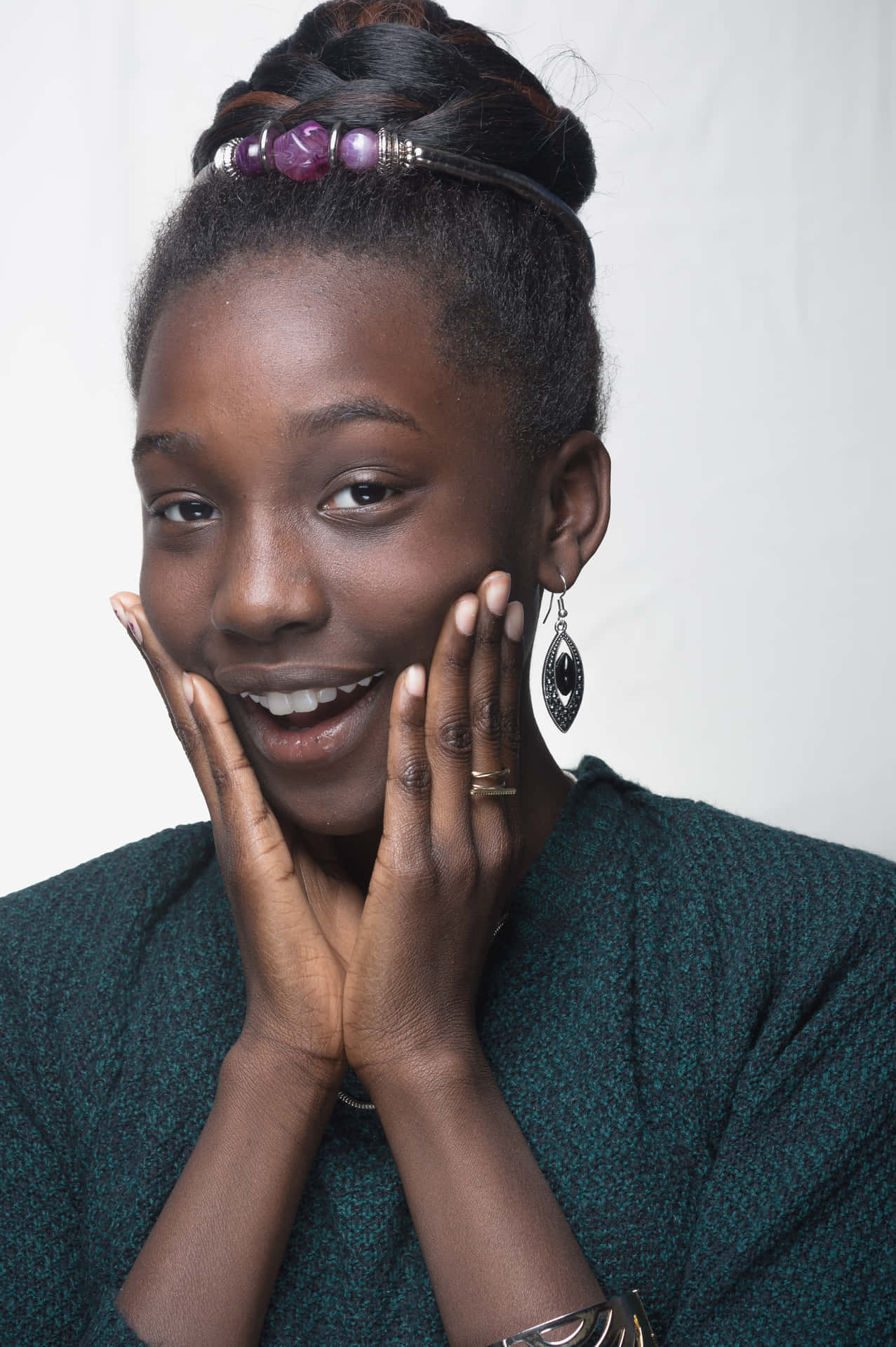 Joyful South African Woman Experiencing Vibrancy Of Life Background