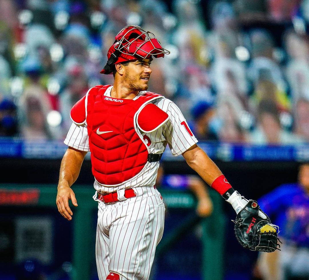 Jt Realmuto In Full Catcher Gear