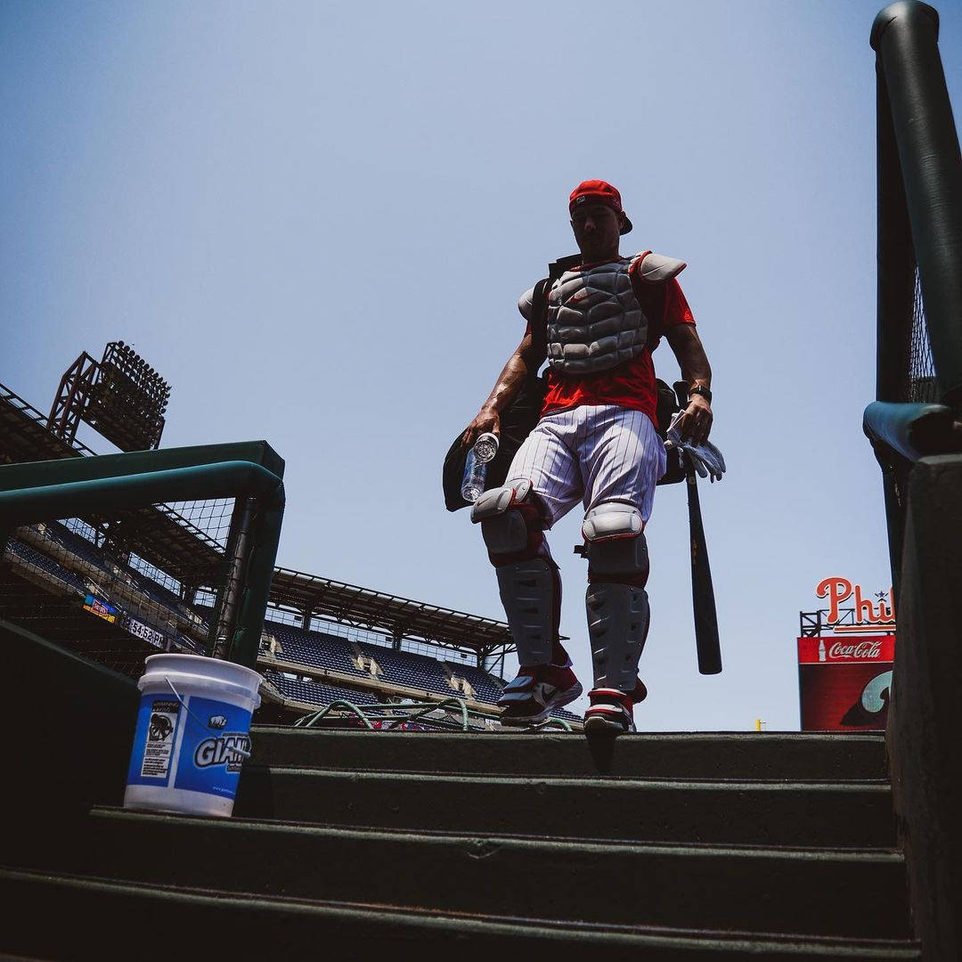 Jt Realmuto Walking Down Stairs