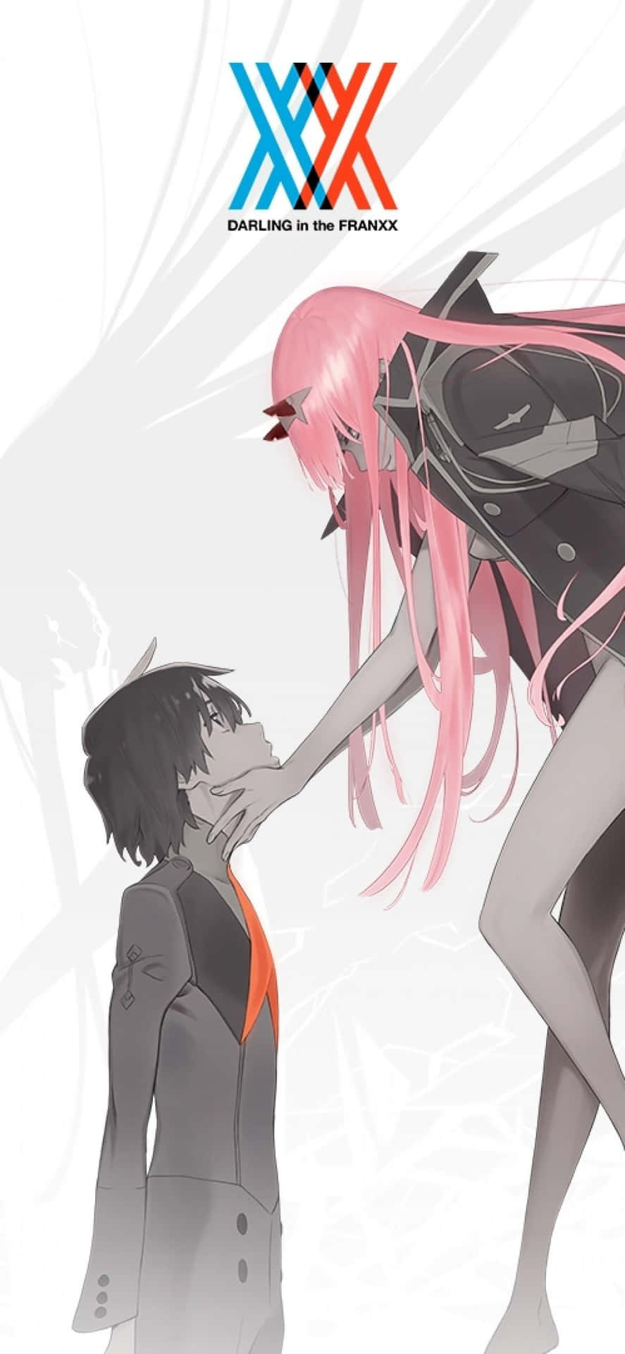 Ju-hachi And Zero-two On A Mission With The Darling In The Franxx Phone Background