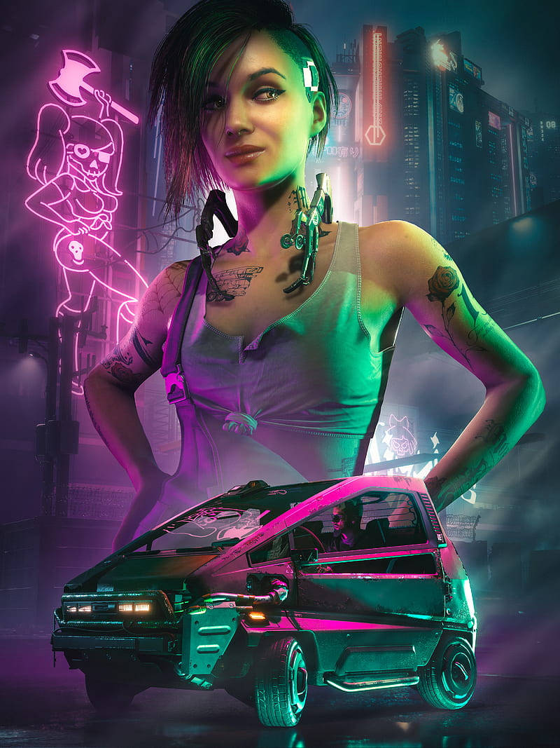 Judy Alvarez Cyberpunk 2077 Iphone Background