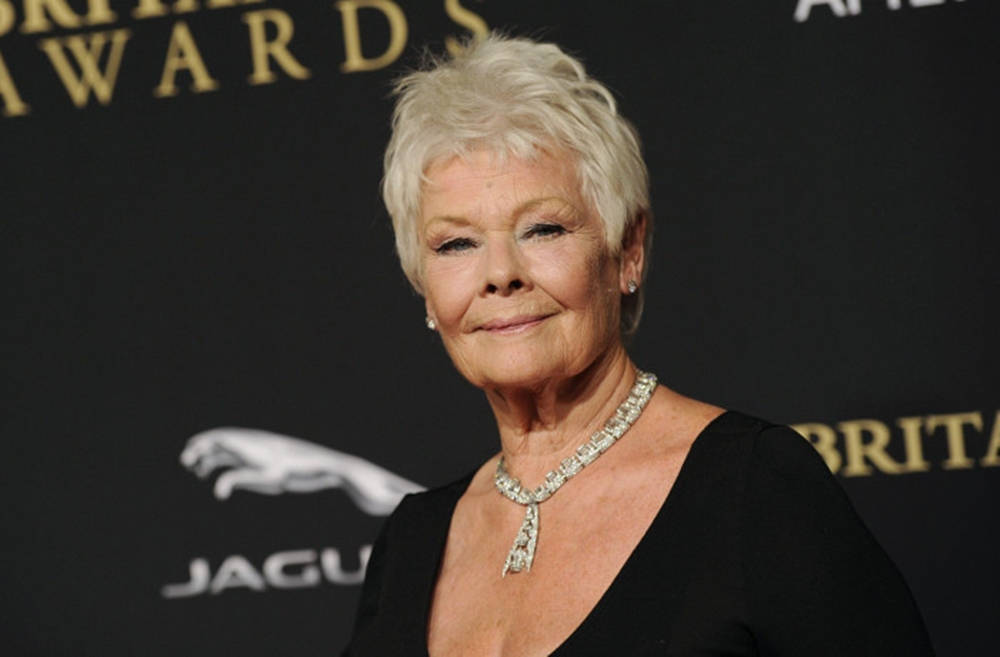 Judy Dench On Red Carpet Background