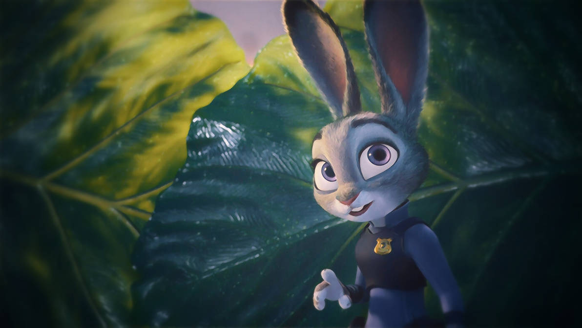 Judy Hopps In Front Of Leaves Background