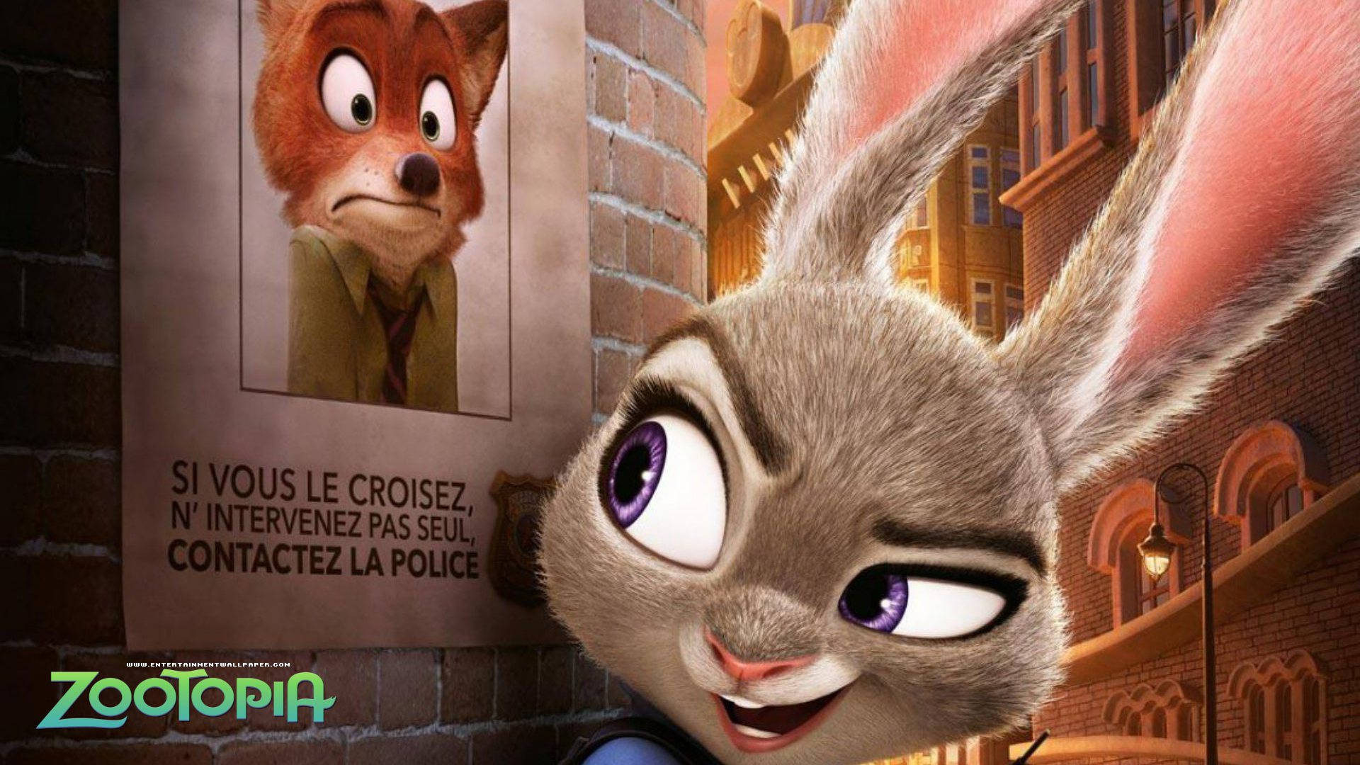 Judy Hopps Nick Wilde Wanted Poster Background