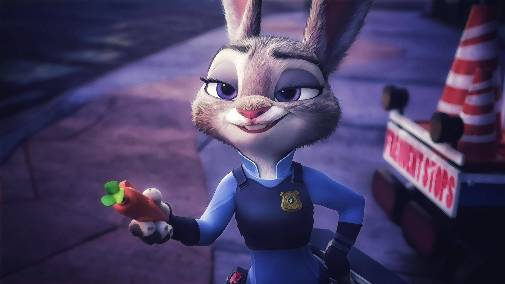 Judy Hopps With Carrot Pen Background