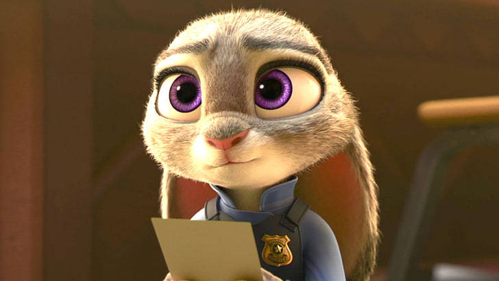 Judy Hopps With Paper Background