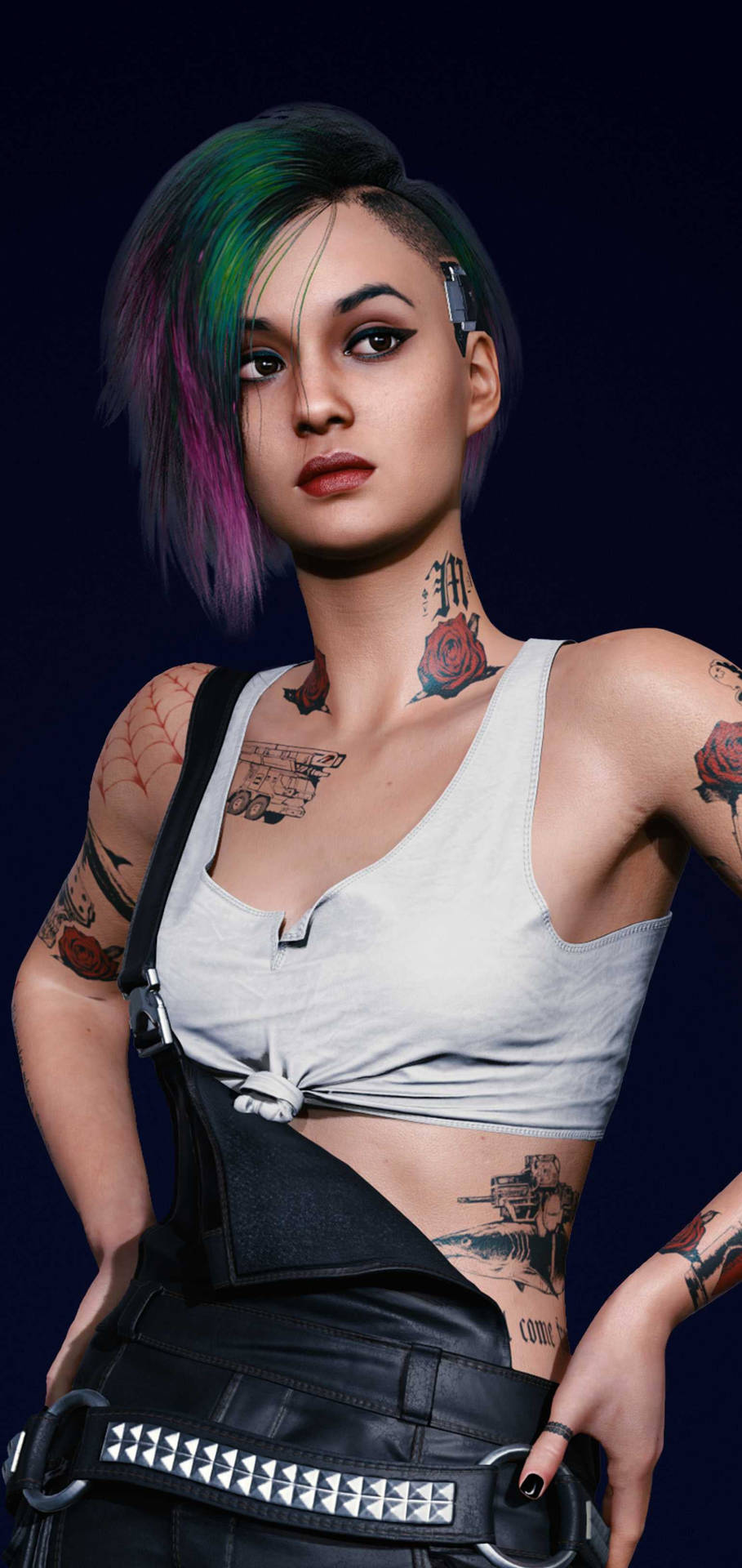 Judy Portrait Photo In Cyberpunk For Android Background