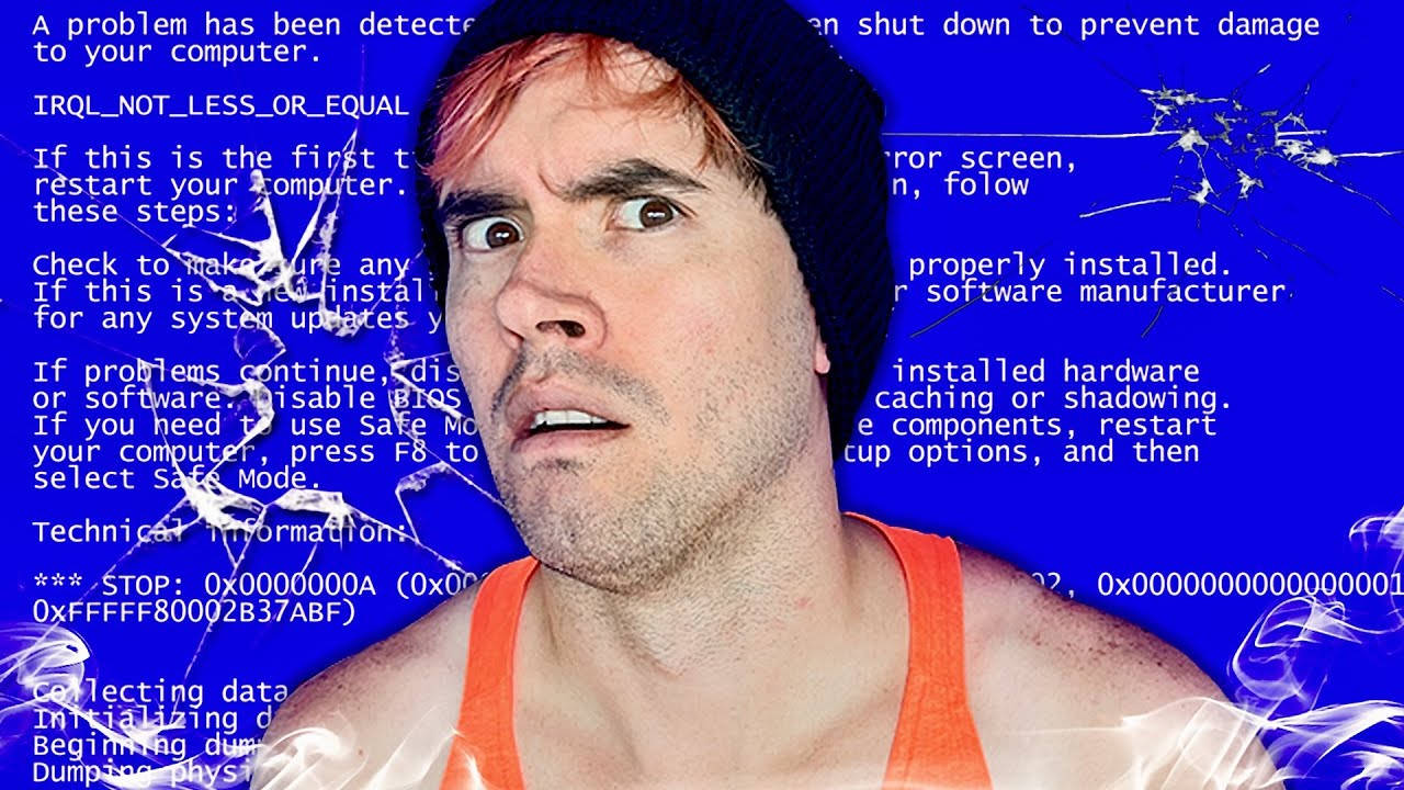 Juegagerman And Blue Screen Of Death Background