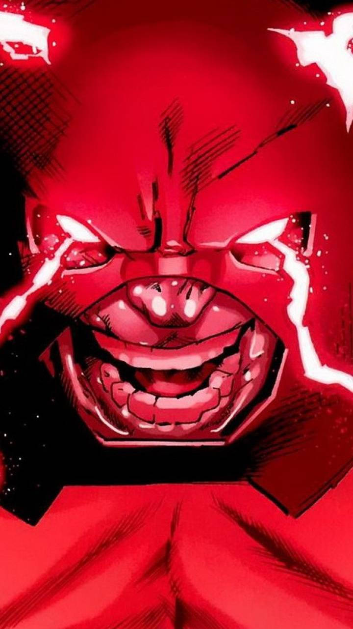 Juggernaut Red Lightning Face Background