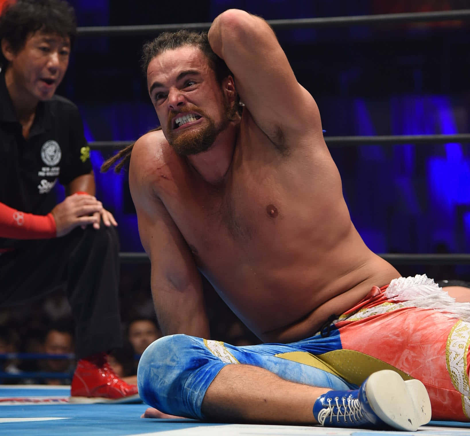 Juice Robinson In Action - New Japan Pro Wrestling Background