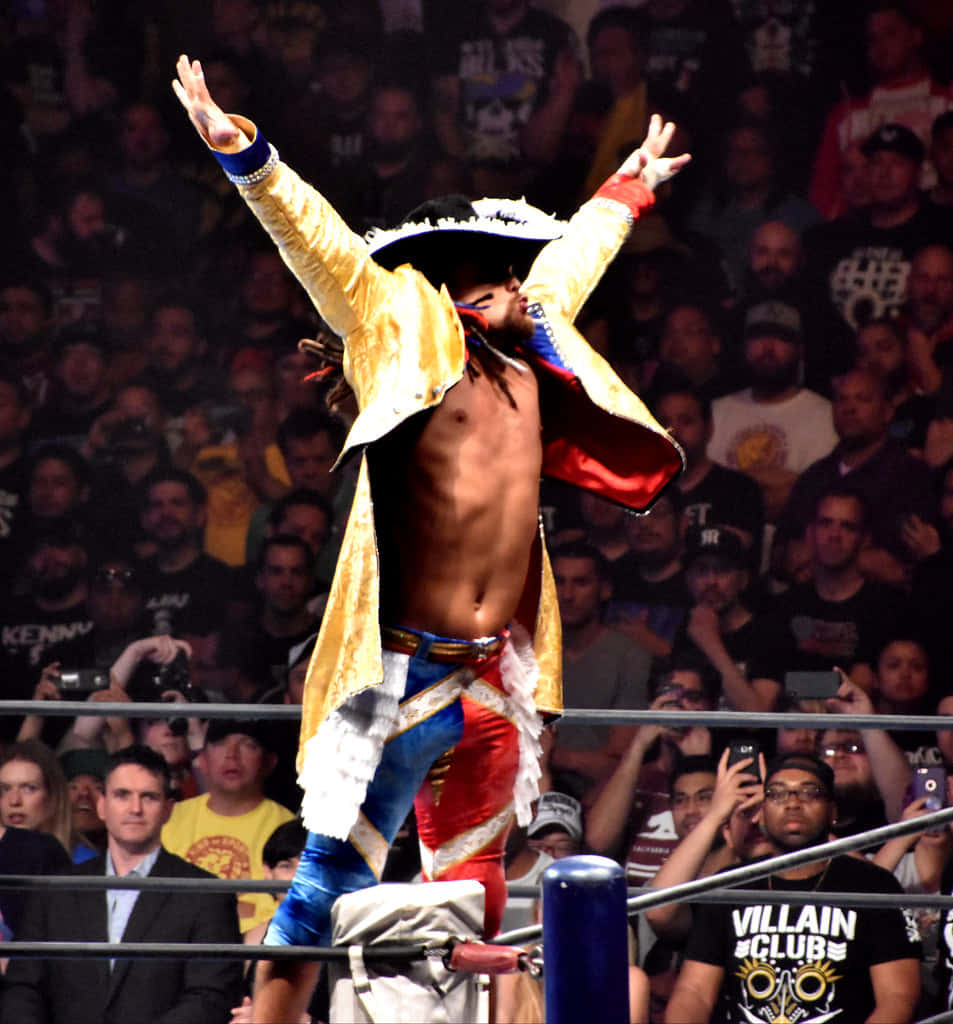 Juice Robinson Raising Arms Background