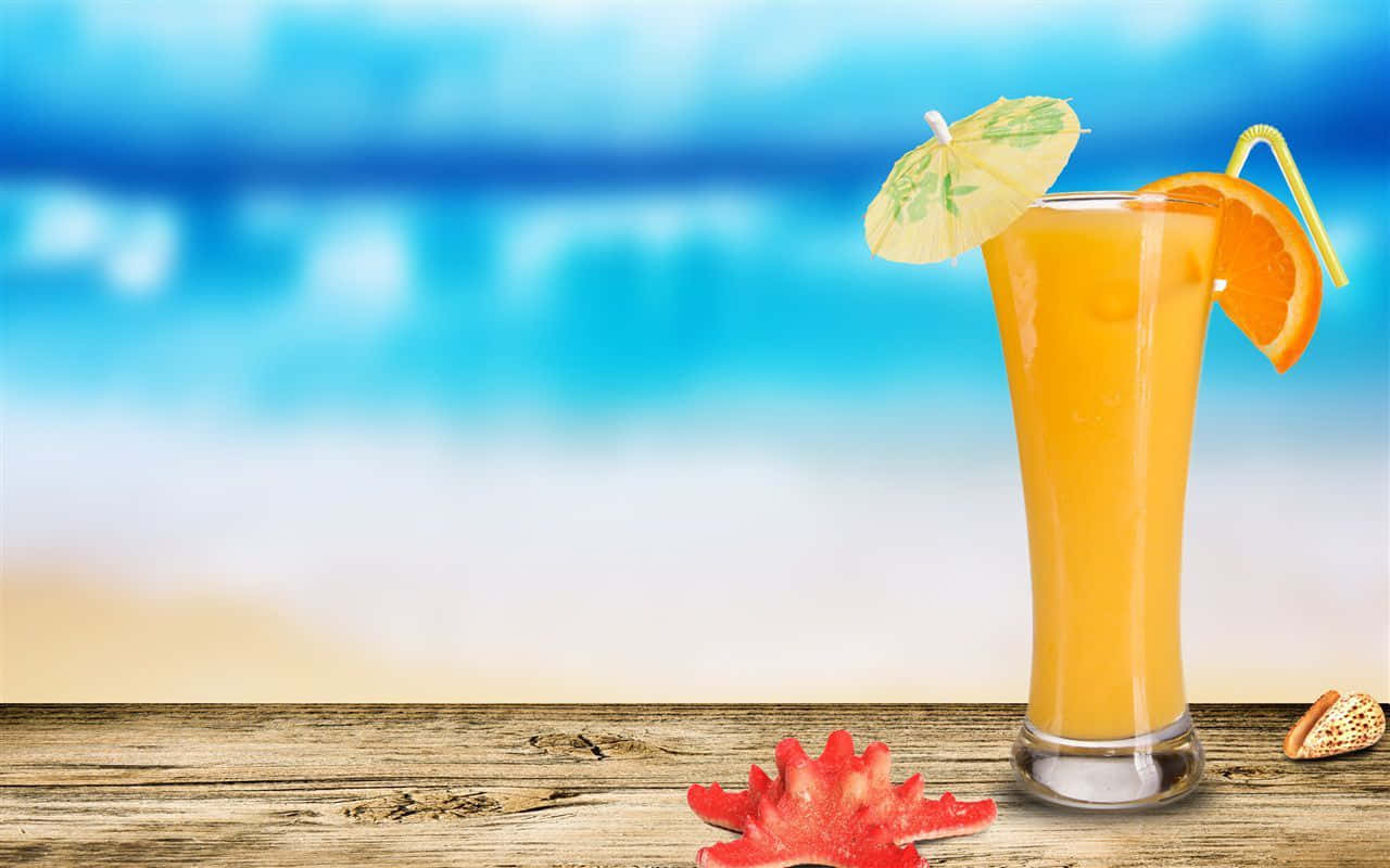 Juice With Orange Flavor Background