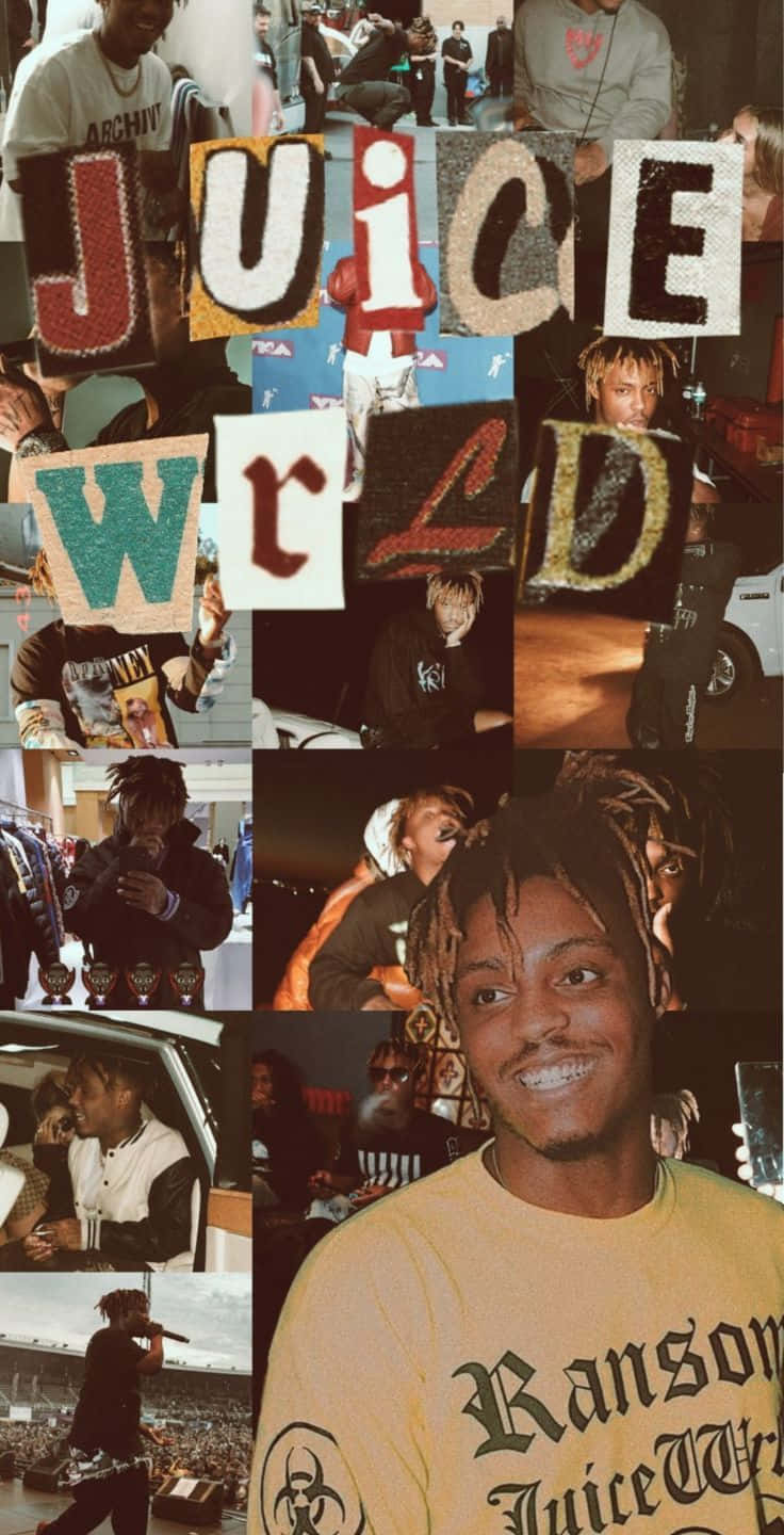 Juice World - A Collage Of Pictures Of People Background