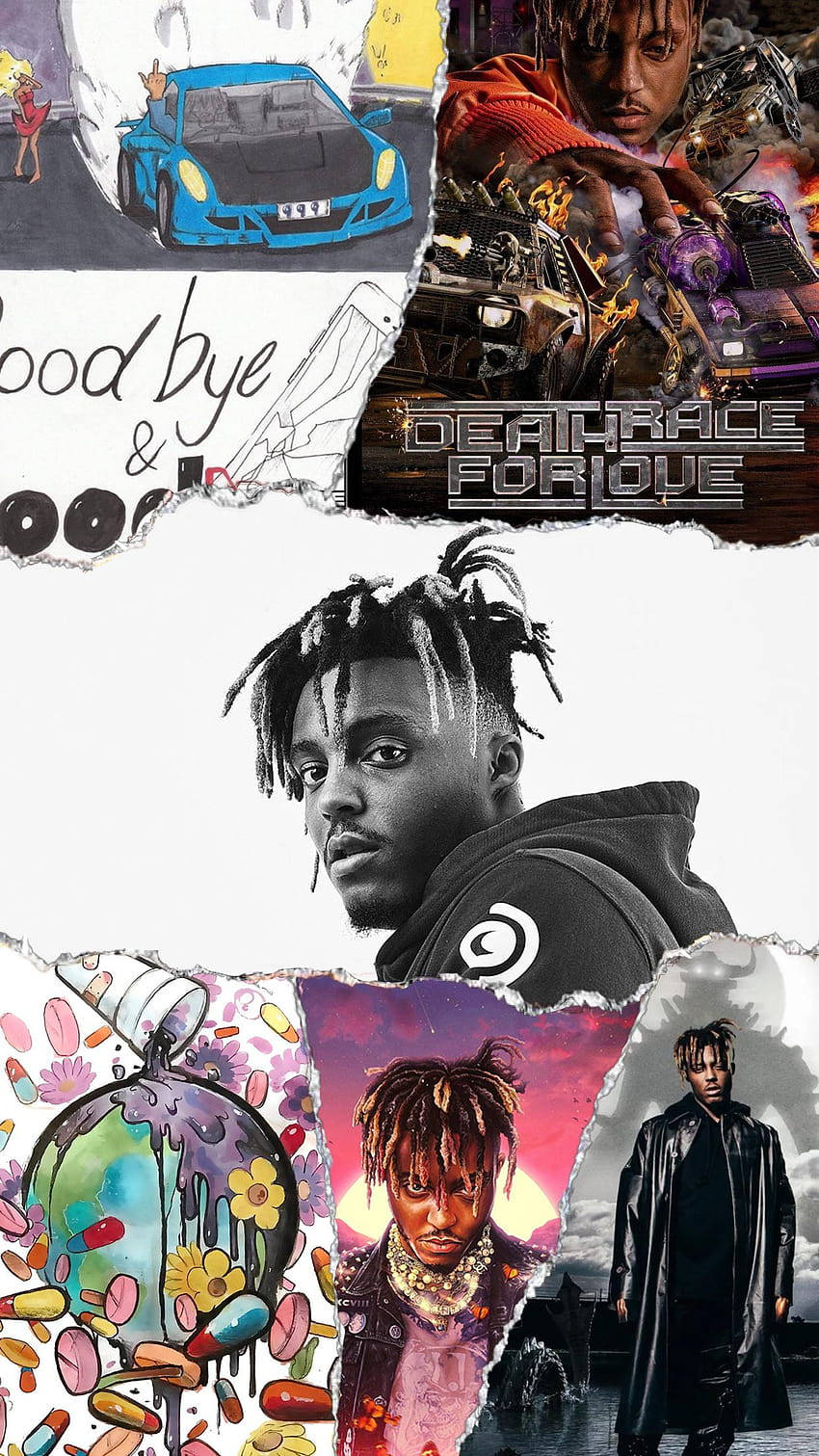 Juice Wrld Aesthetic Collage Phone Background