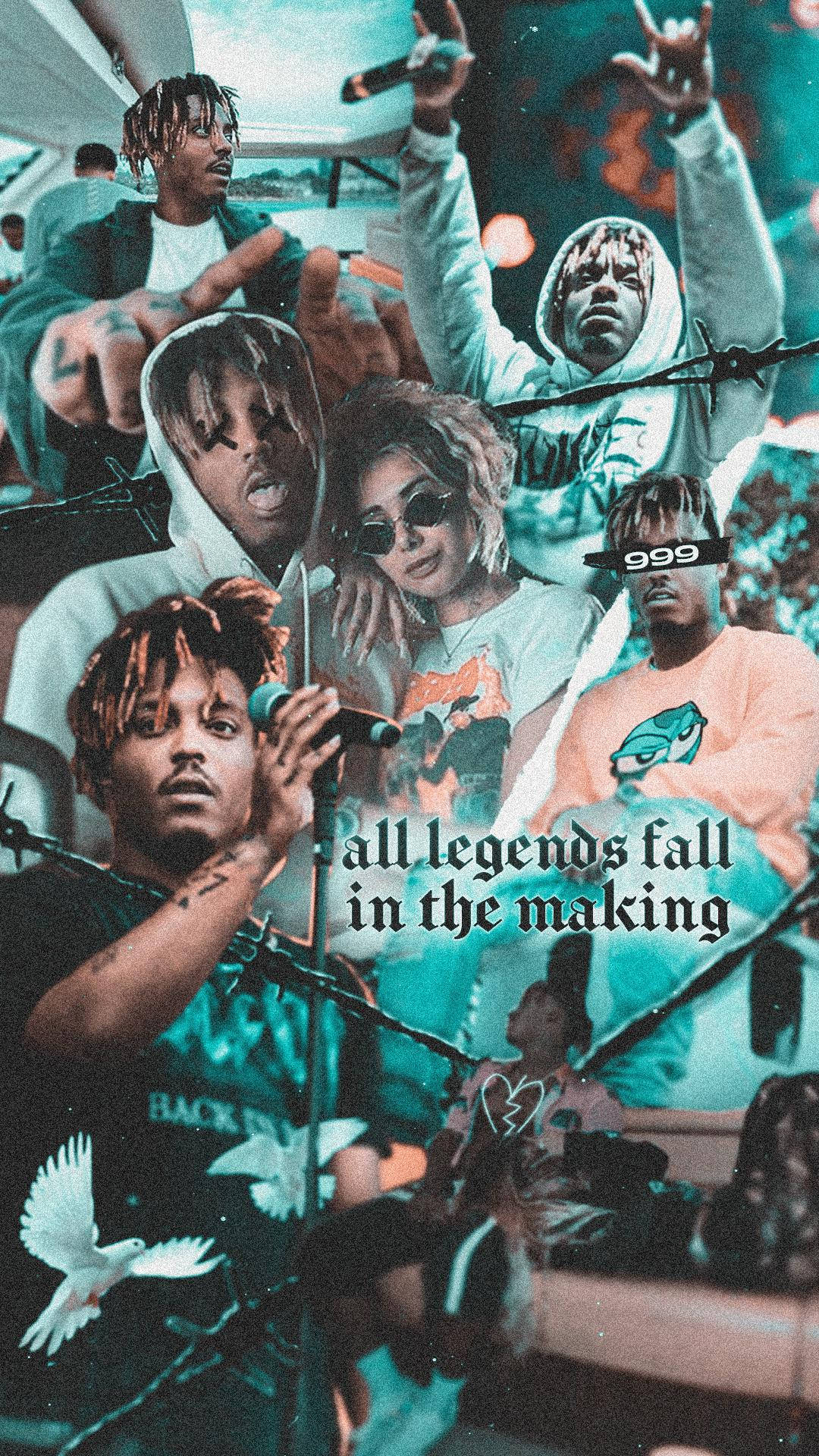 Juice Wrld And Ally Collage Background