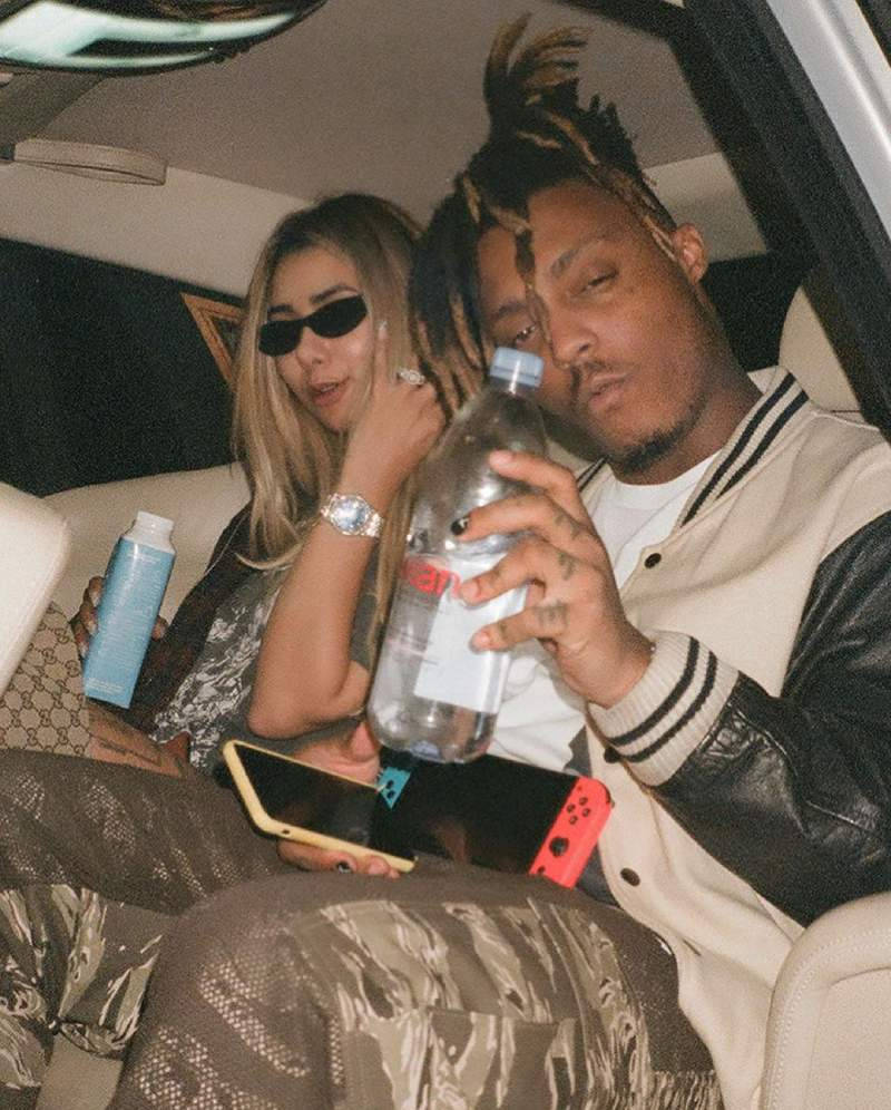 Juice Wrld And Ally In Car Background