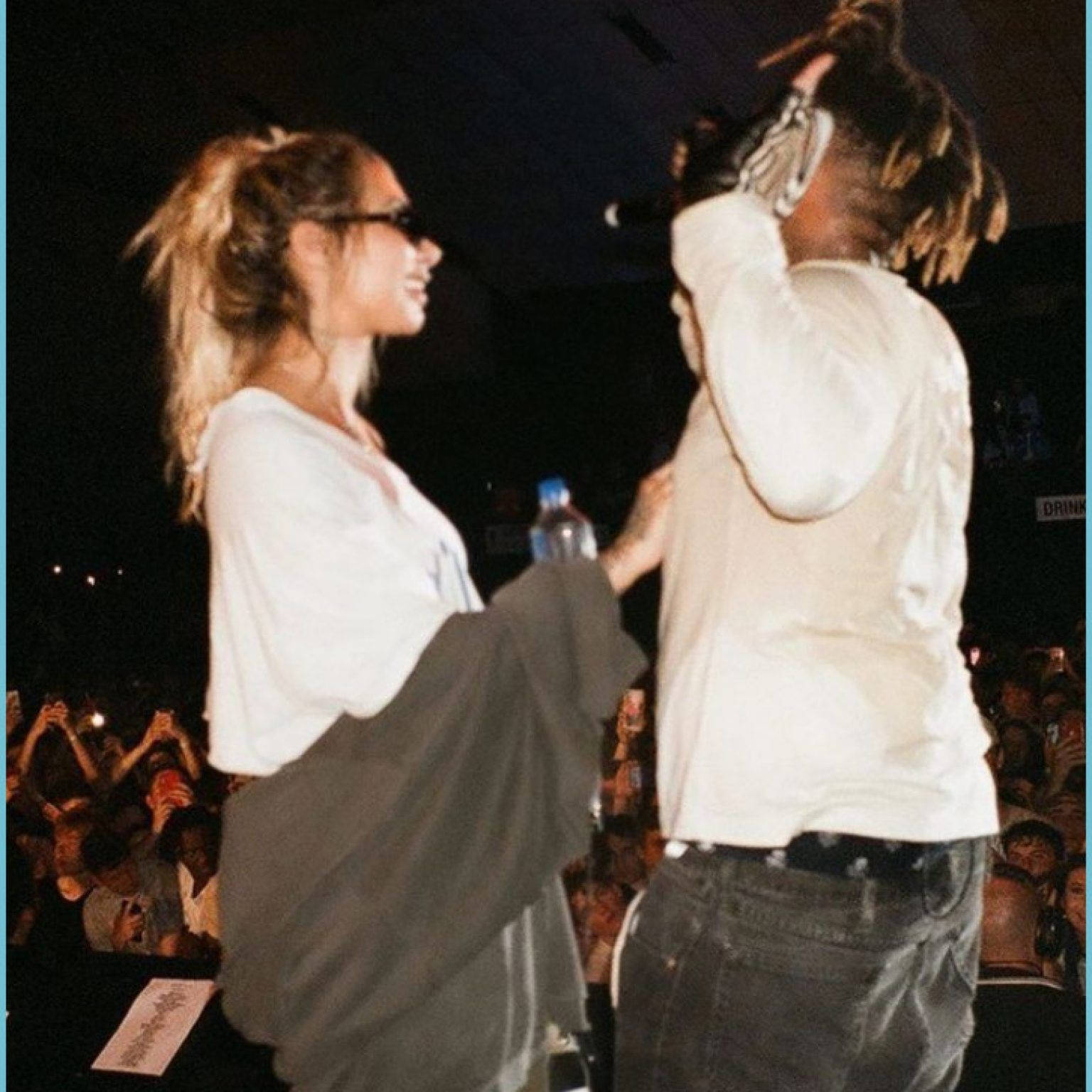 Juice Wrld And Ally On Stage Background