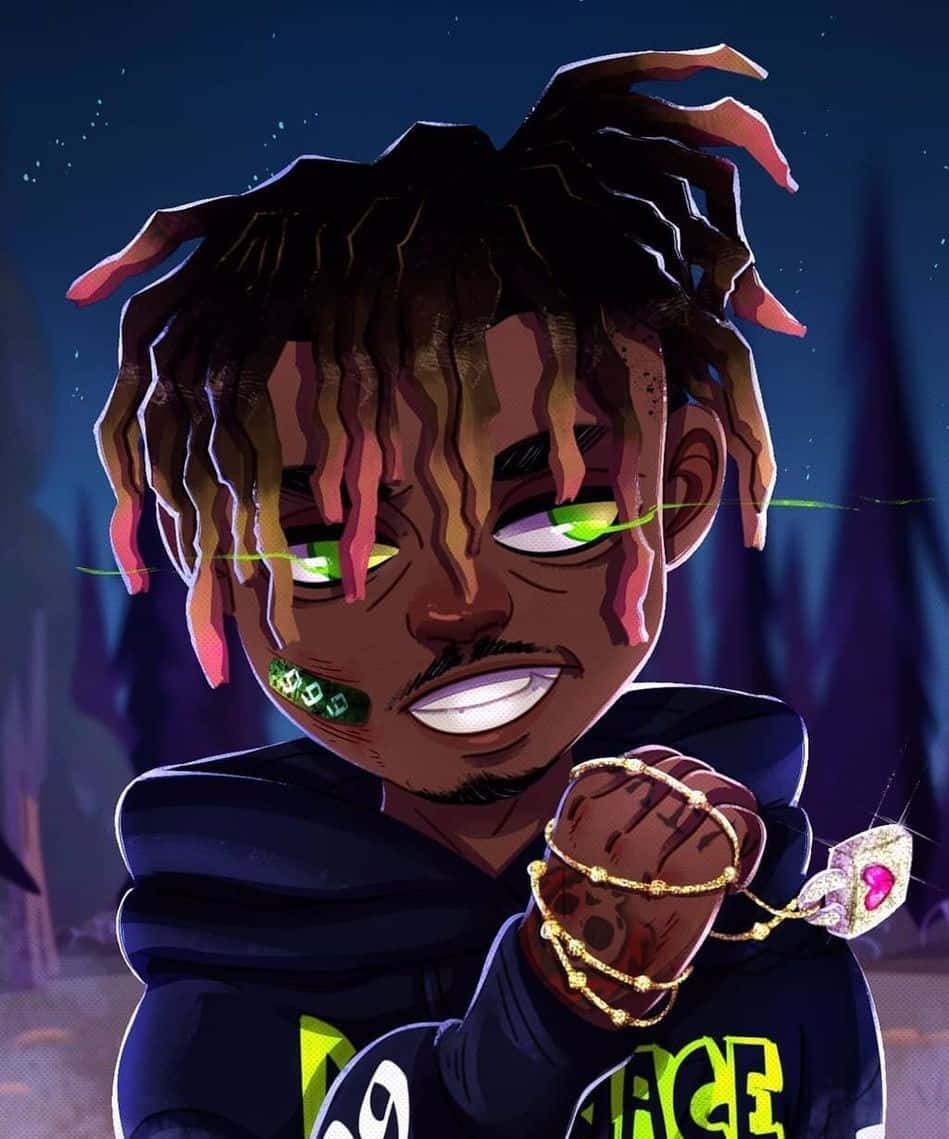 Juice Wrld Anime Rapper Background