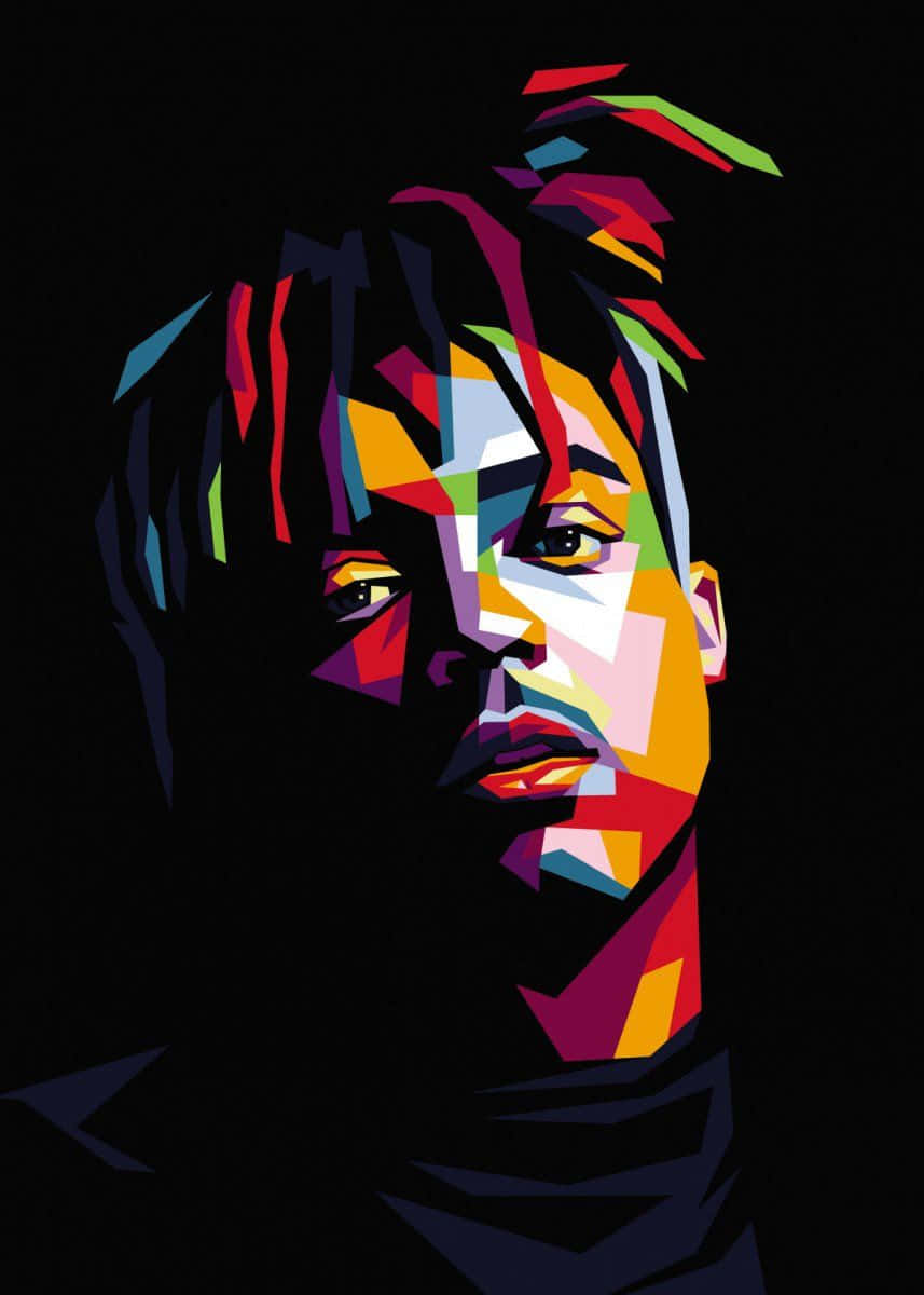 Juice Wrld Art Geometric Background