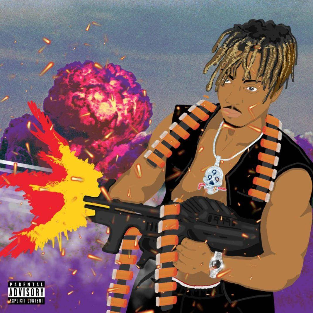 Juice Wrld Cartoon As Warrior Background