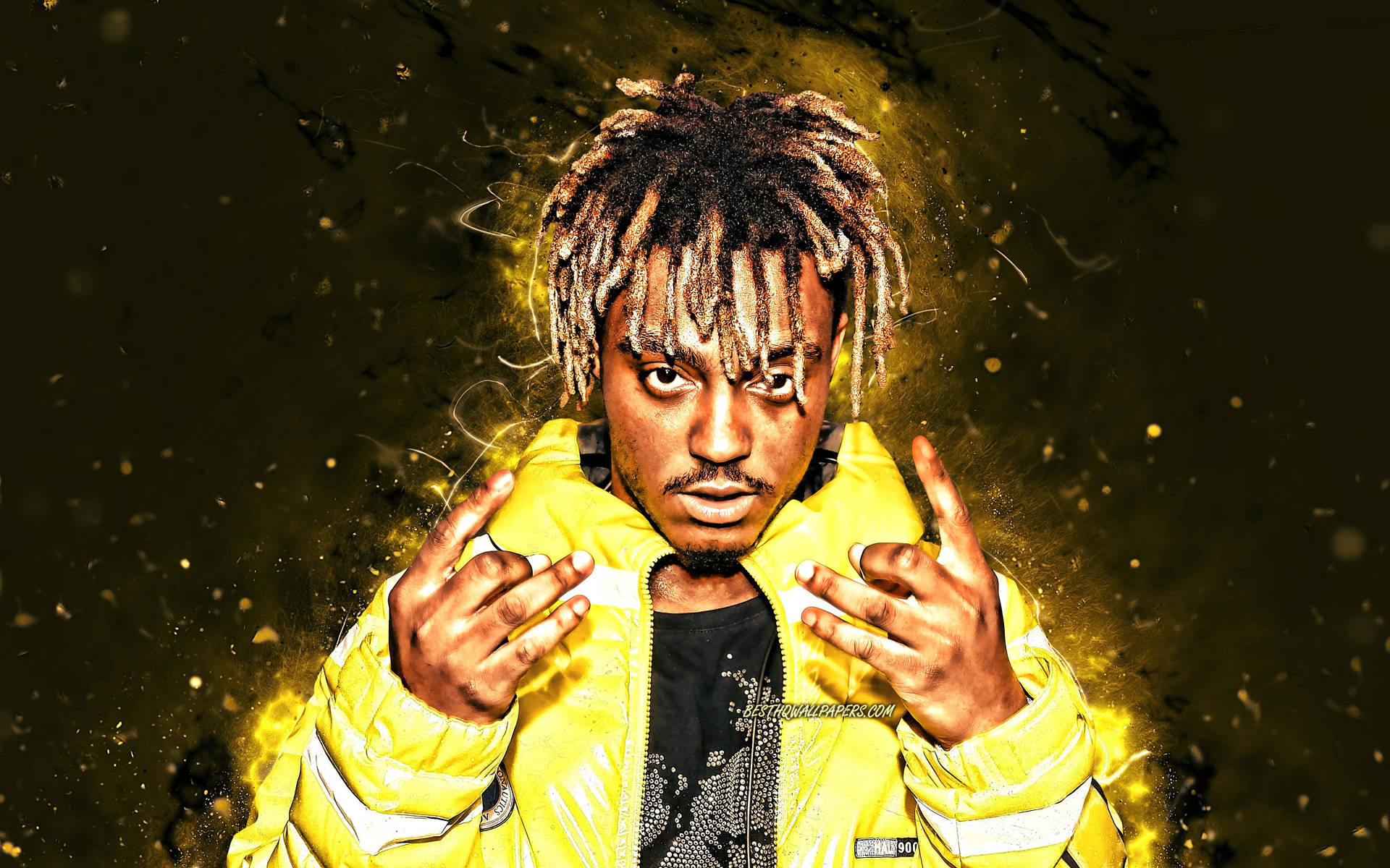 Juice Wrld Desktop Yellow Coat Background