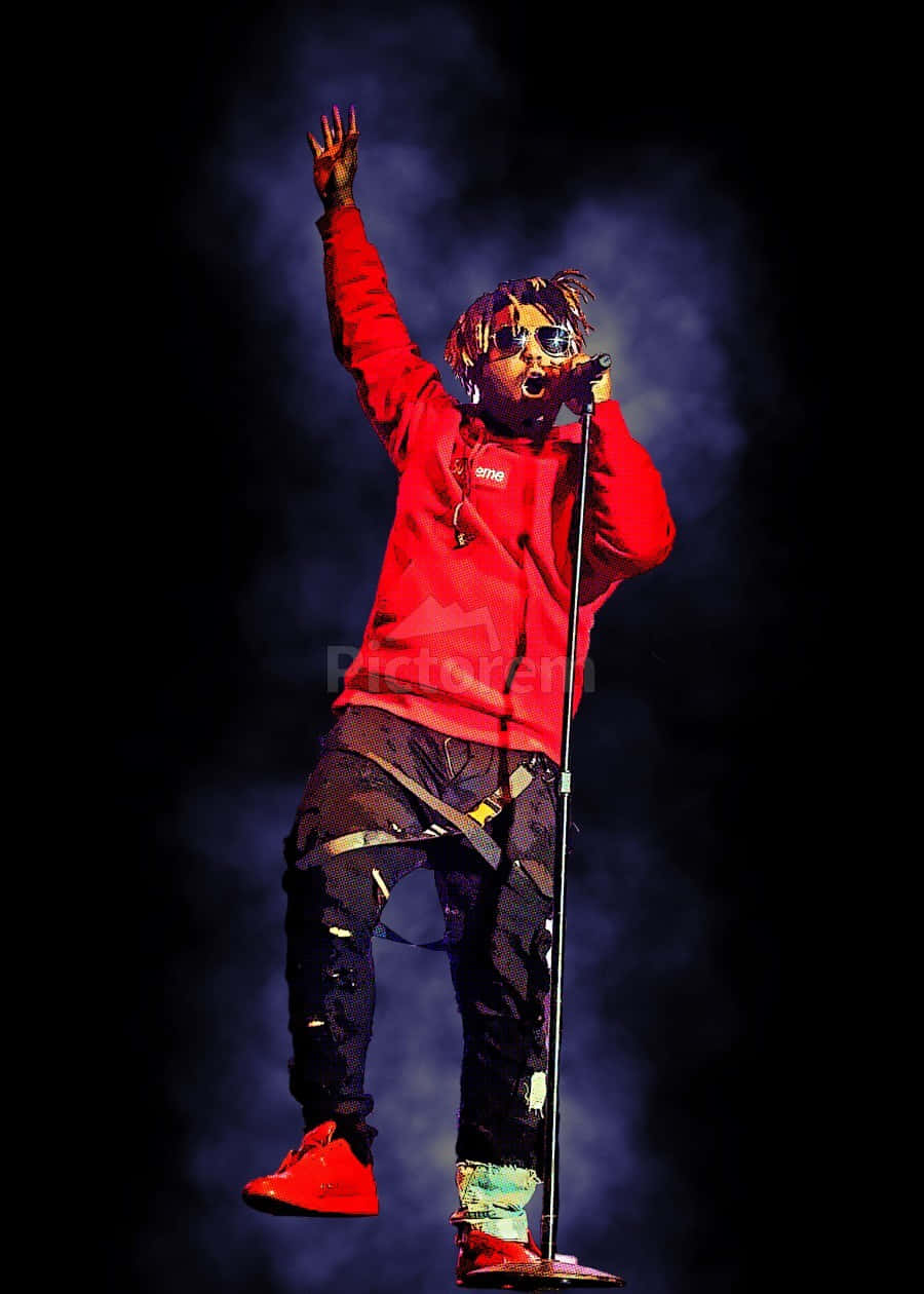 Juice Wrld Gets The Crowd Pumped At Concert Background