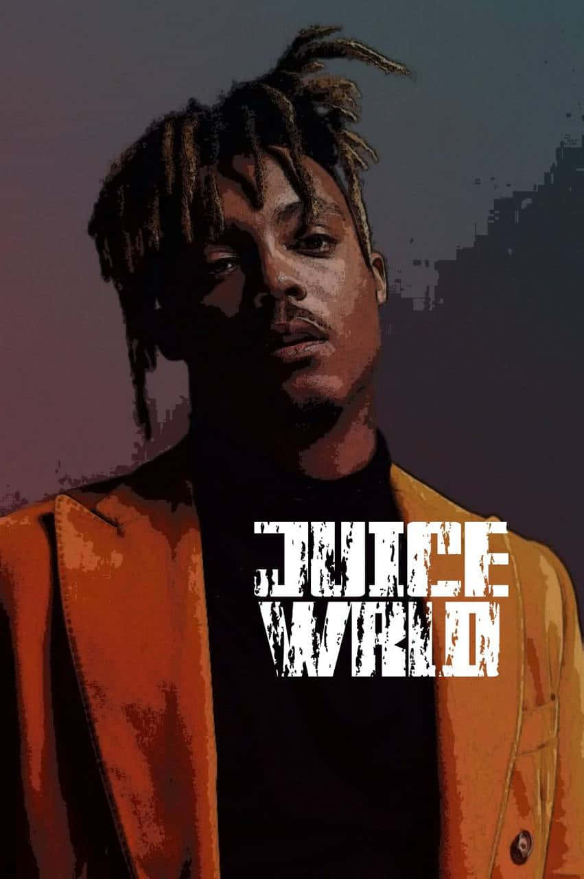 Juice Wrld Livin' Life Like A Rockstar On Stage Background