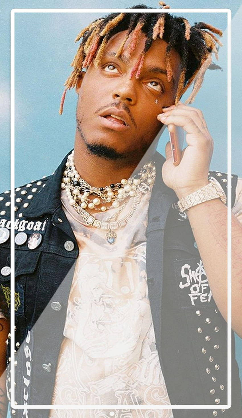 Juice Wrld Looking Up Phone Background