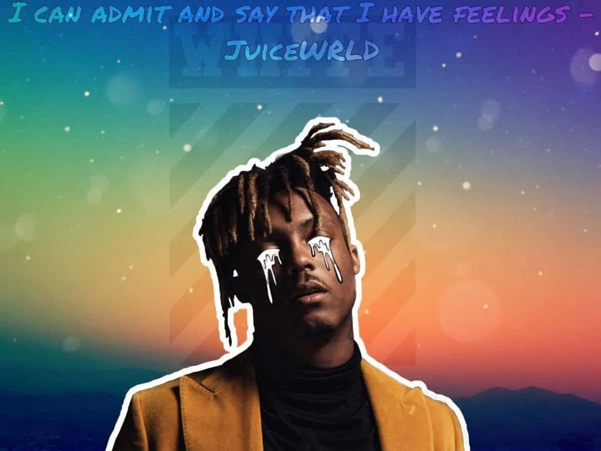 Juice Wrld Quotes In Inspirational Graffiti Art Background