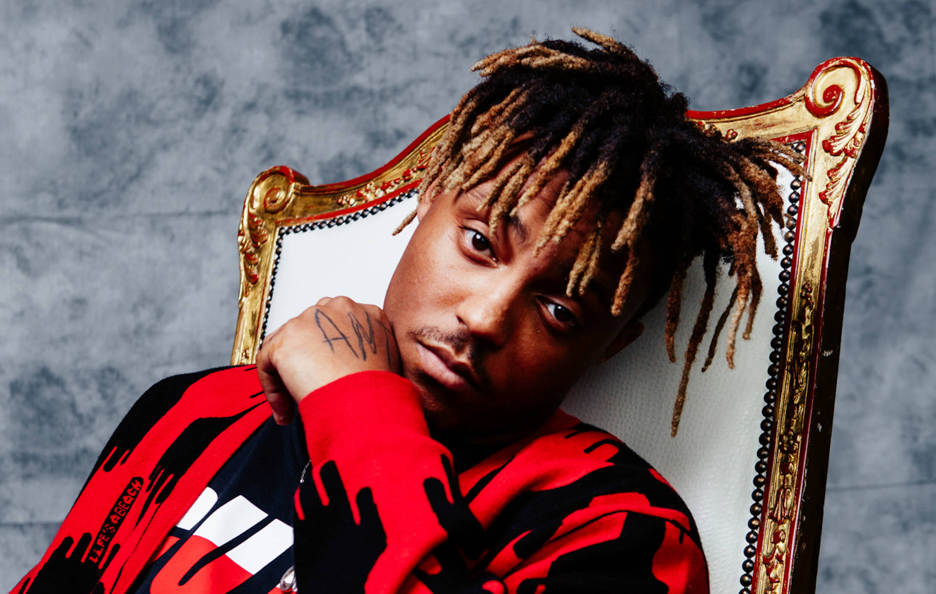 Juice Wrld Red Black Jacket Throne