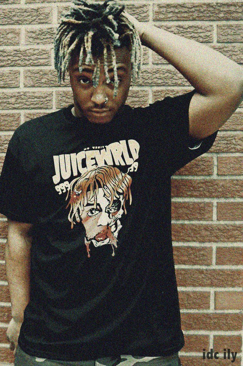 Juice Wrld Scratching His Head Background