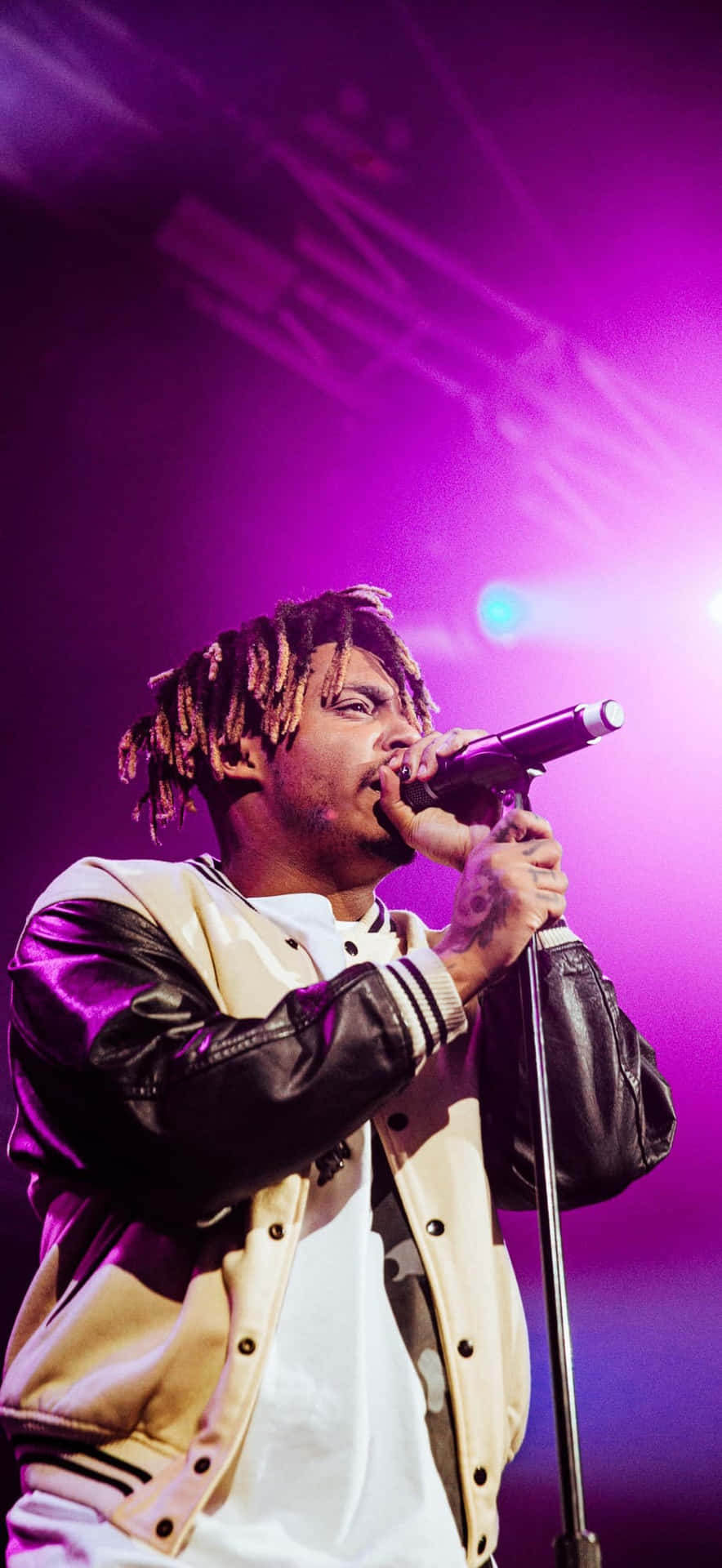 Juice Wrld Taking The Stage At A Recent Concert Background